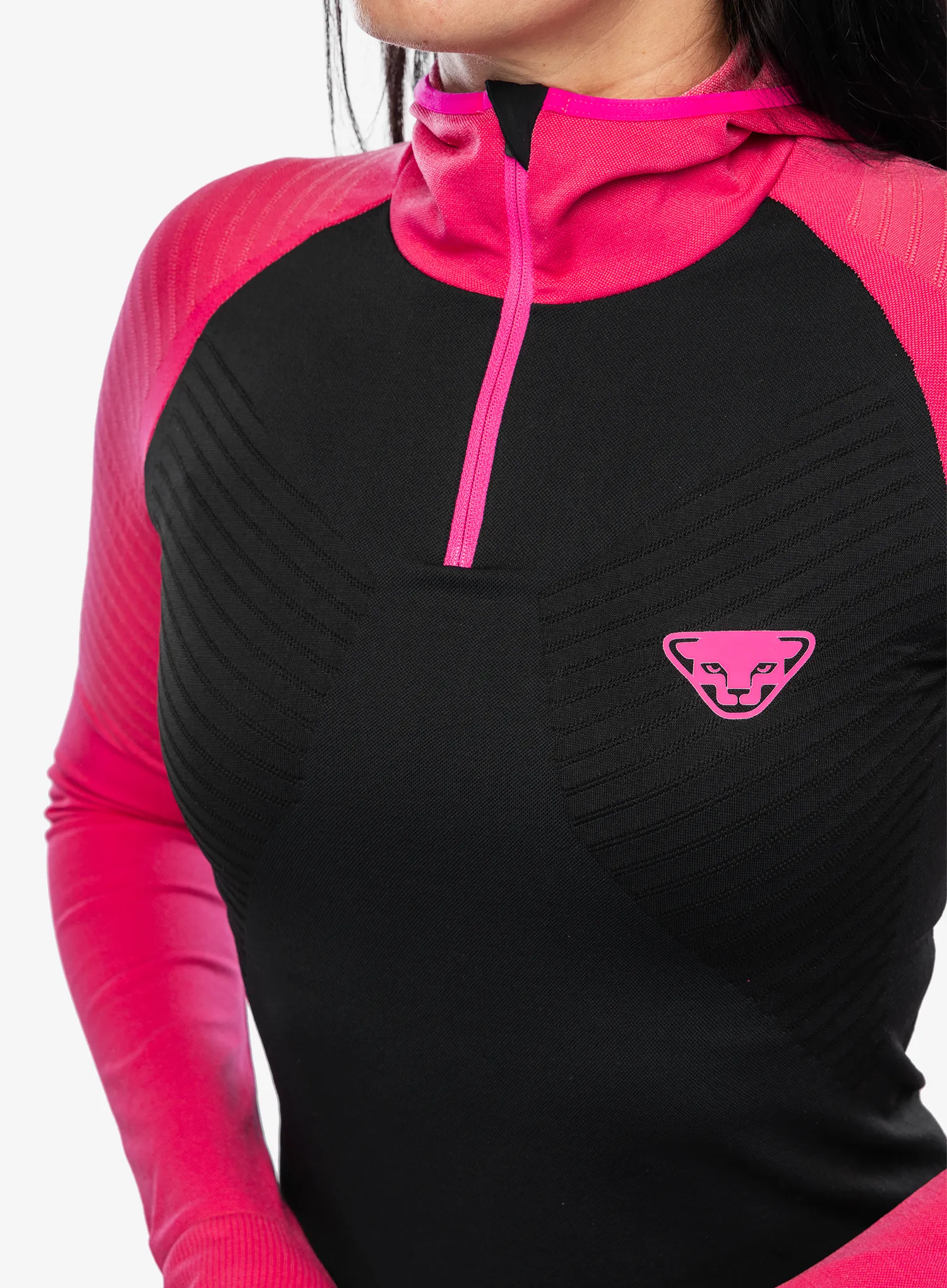 Ženska jopica Dynafit FT Dryarn Warm Hood - flamingo