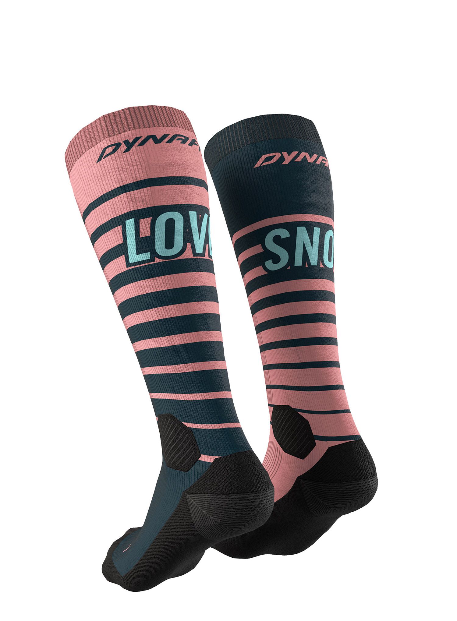 Nogavice za turno smučanje Dynafit FT Graphic Socks - mokarosa/snow