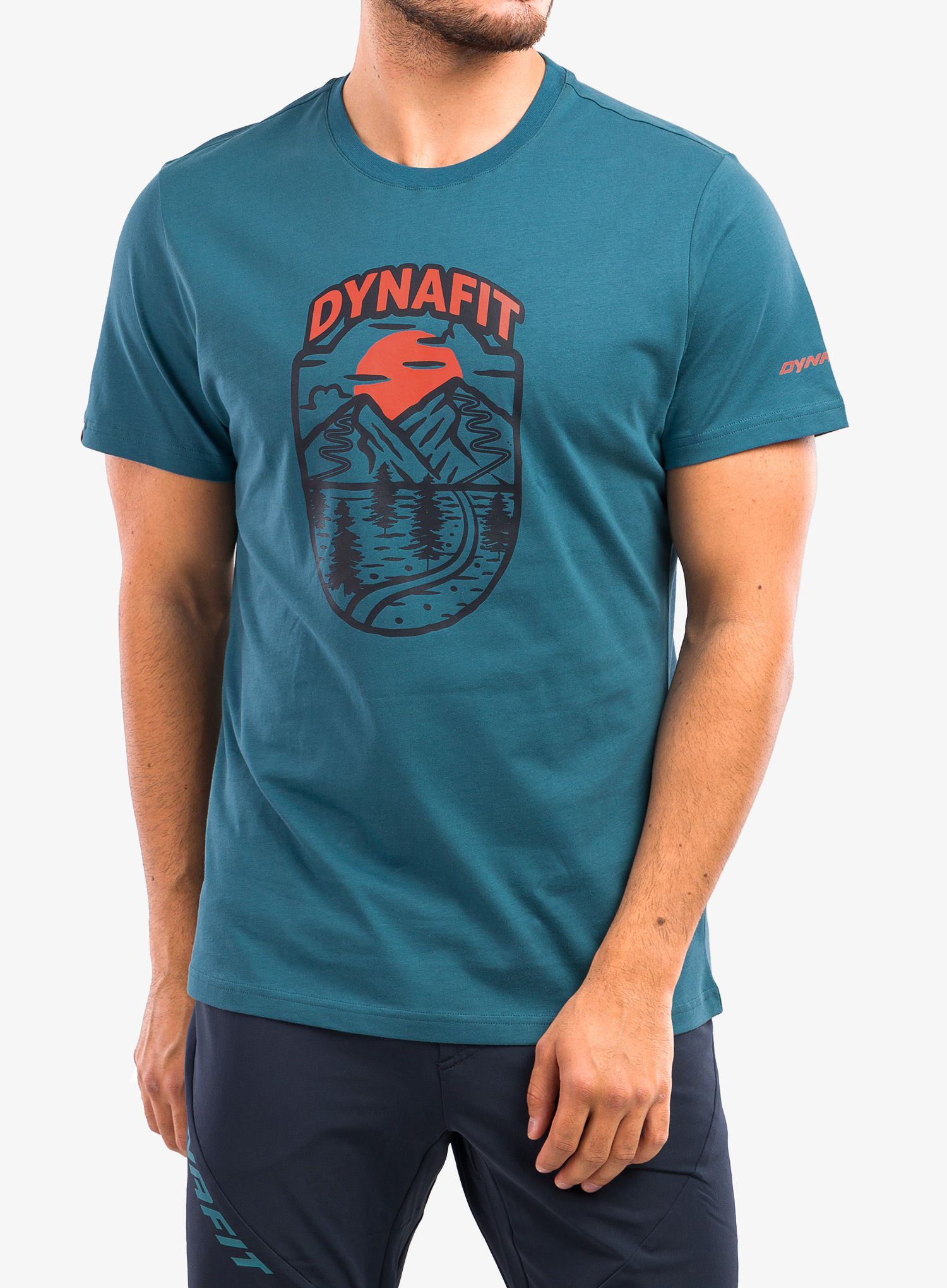 Bombažna majica Dynafit Graphic CO S/S Tee - mallard blue/horizon