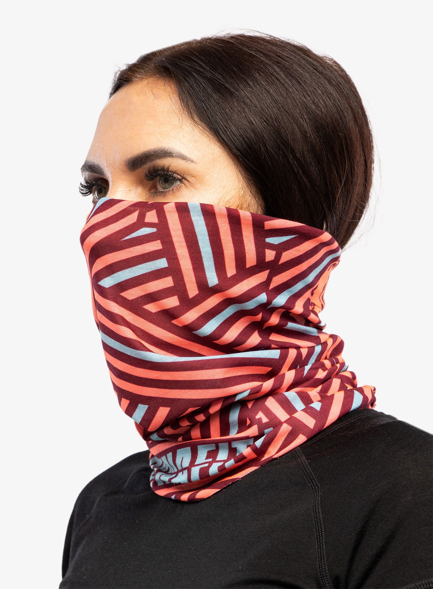 Večnamenska ruta Dynafit Logo Neck Gaiter - fluo coral/razzle dazzle