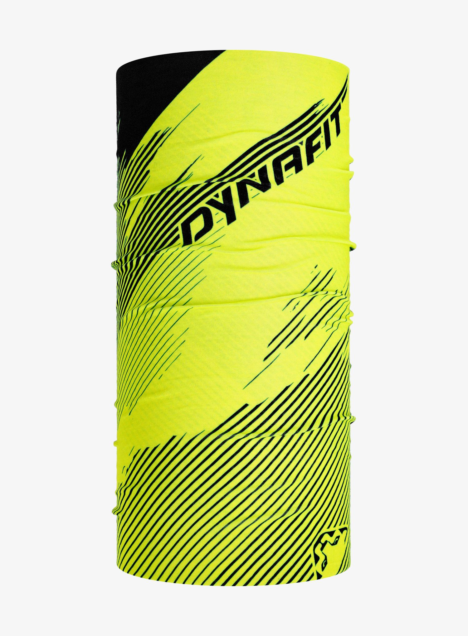 Večnamenska ruta Dynafit Logo Neck Gaiter - neon yellow/striped