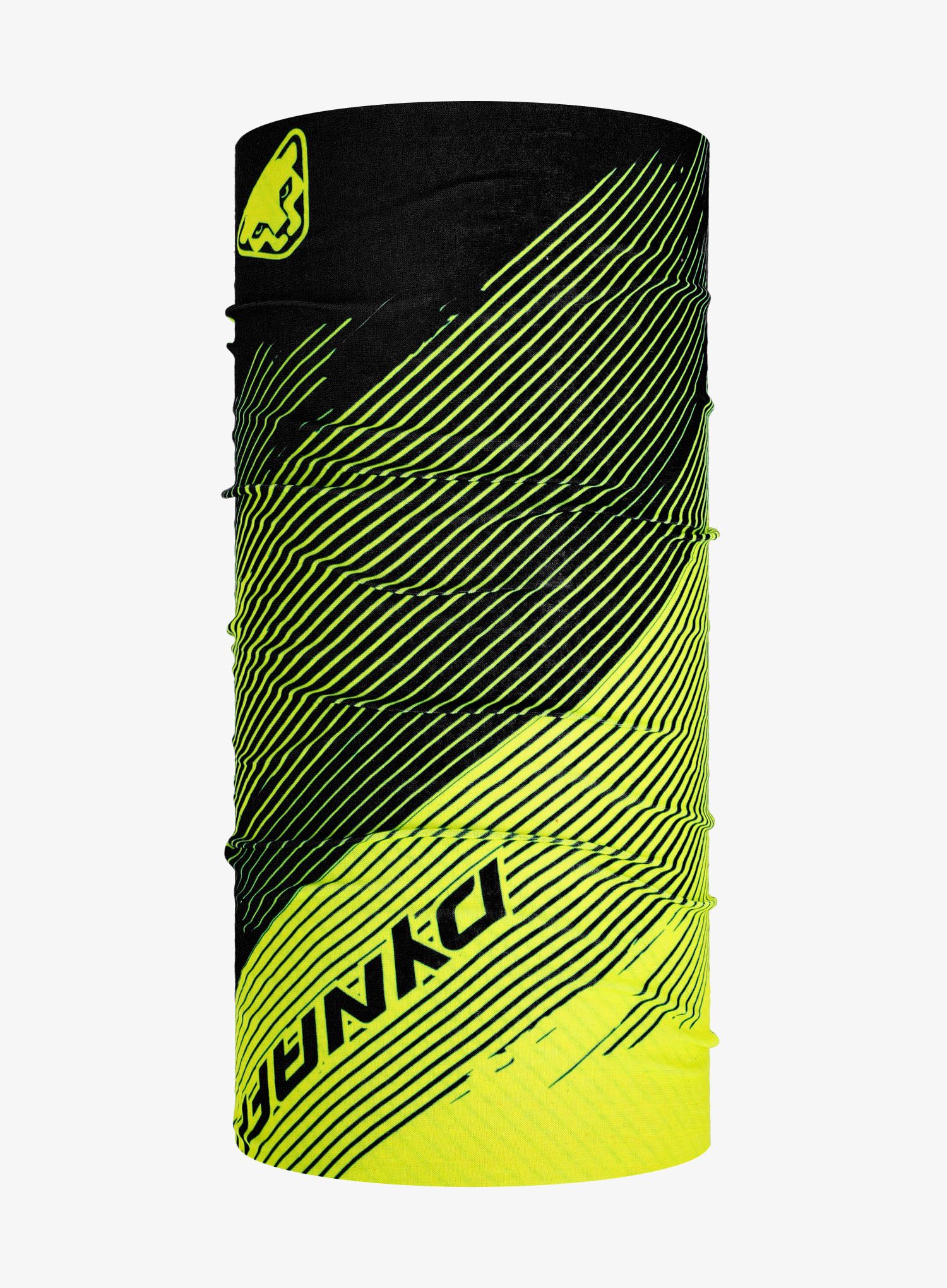 Večnamenska ruta Dynafit Logo Neck Gaiter - neon yellow/striped