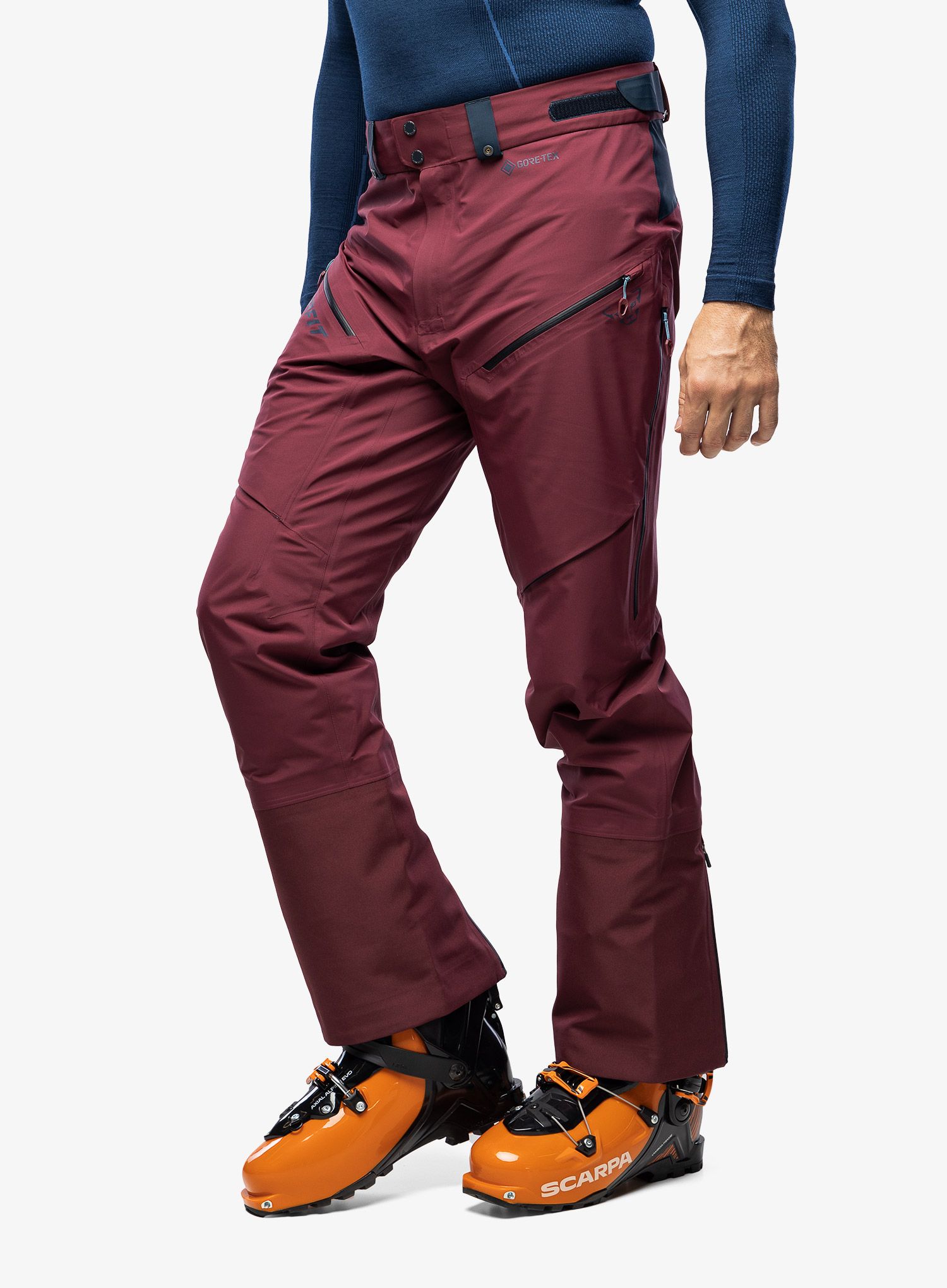 Hlače za turno smučanje Dynafit Radical 2 GTX Pant - burgundy