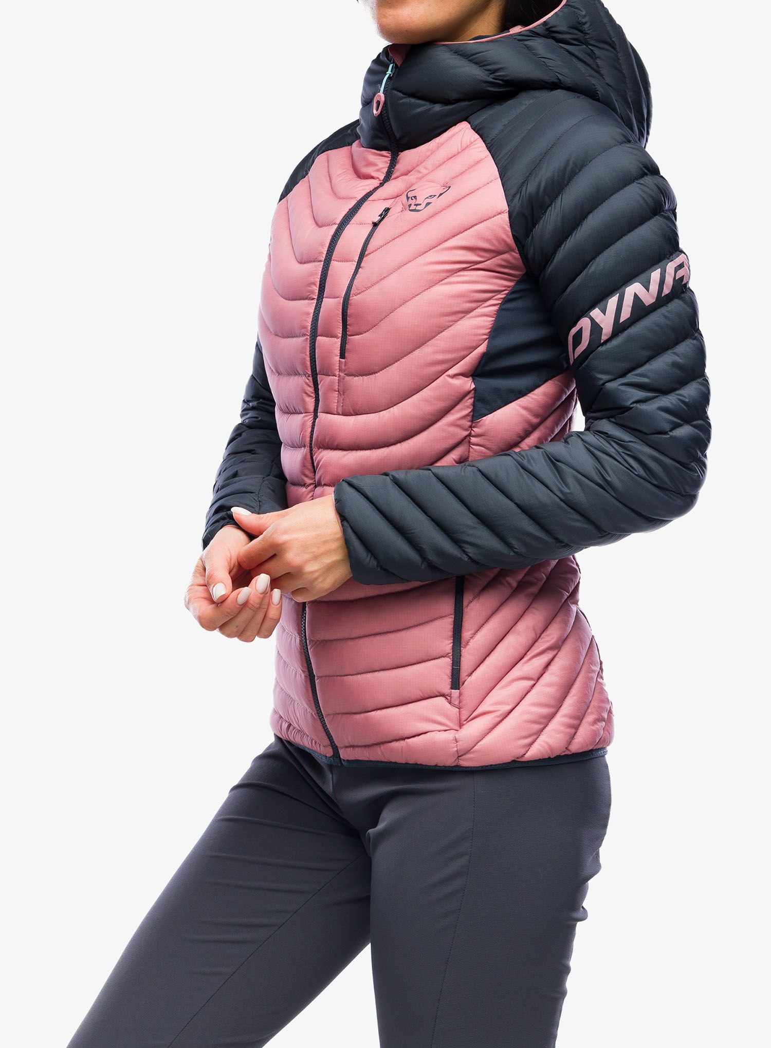 Ženska jakna za turno smučanje Dynafit Radical Down Hooded Jacket - blueberry/mokarosa