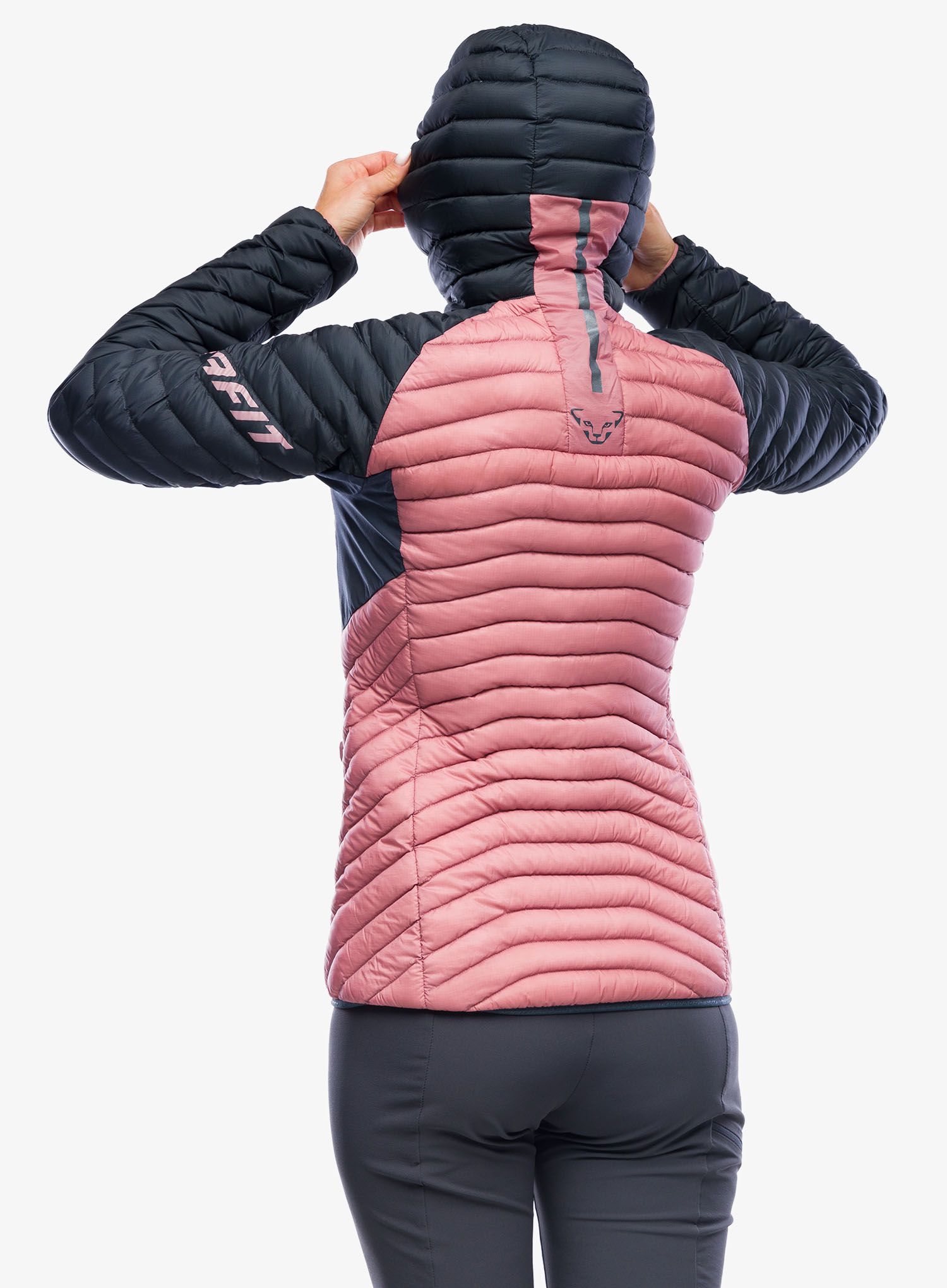 Ženska jakna za turno smučanje Dynafit Radical Down Hooded Jacket - blueberry/mokarosa
