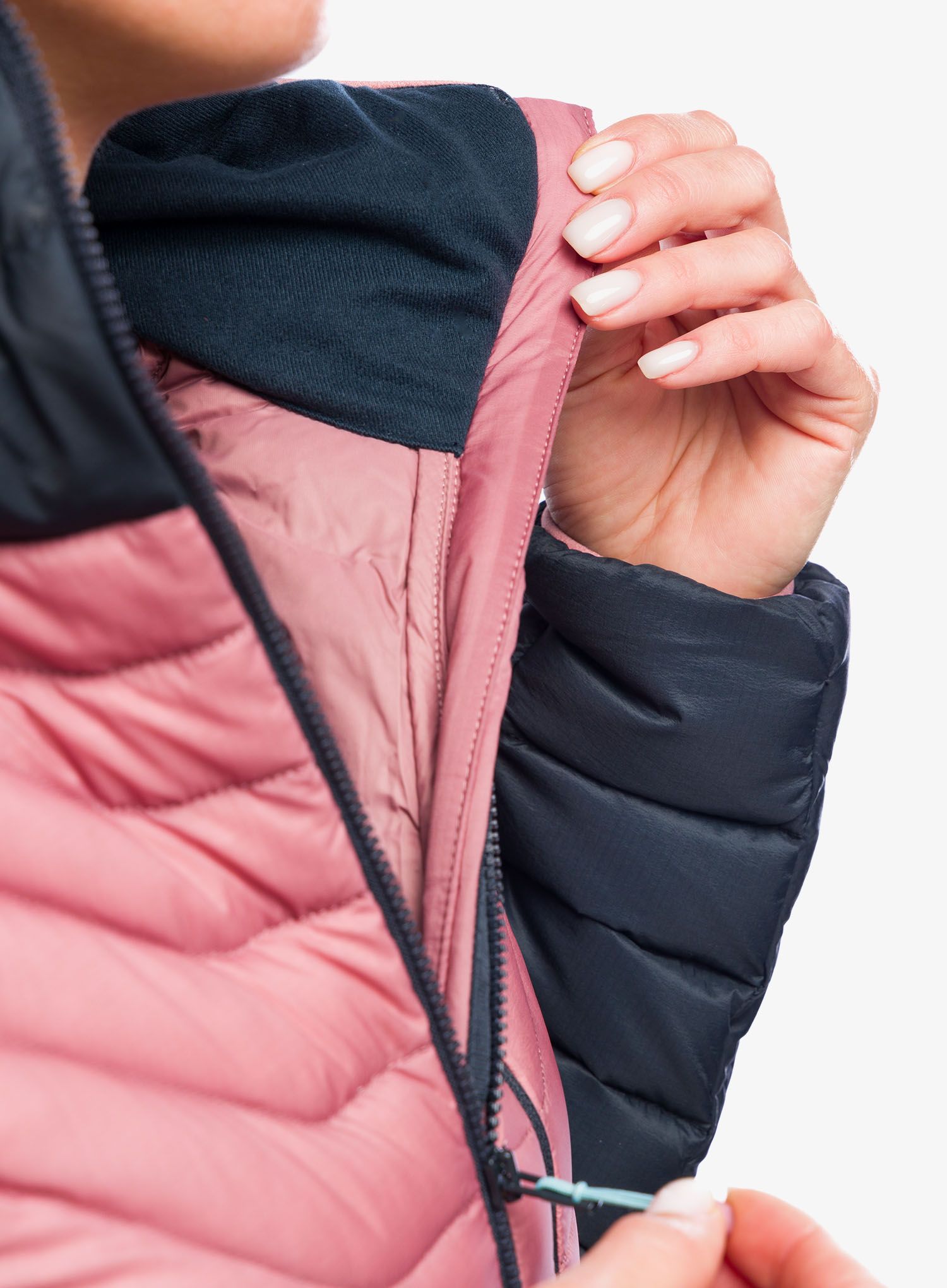 Ženska jakna za turno smučanje Dynafit Radical Down Hooded Jacket - blueberry/mokarosa