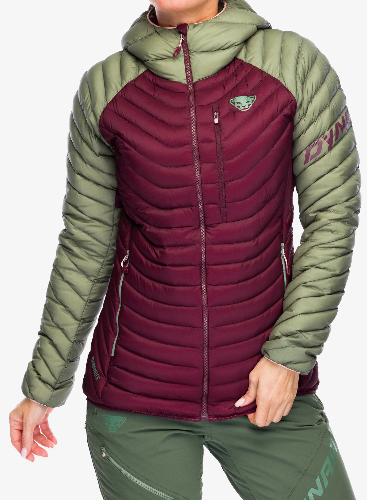 Ženska puhovka Dynafit Radical Down Hooded Jacket - sage