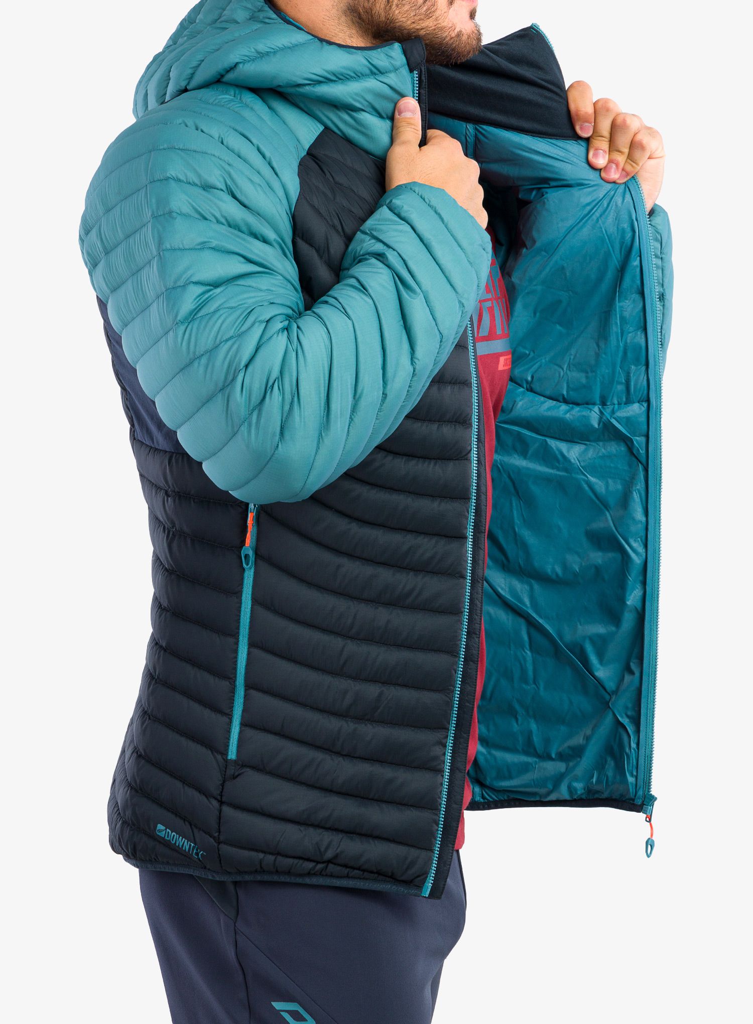 Puhovka Dynafit Radical Down Hooded Jacket - storm blue