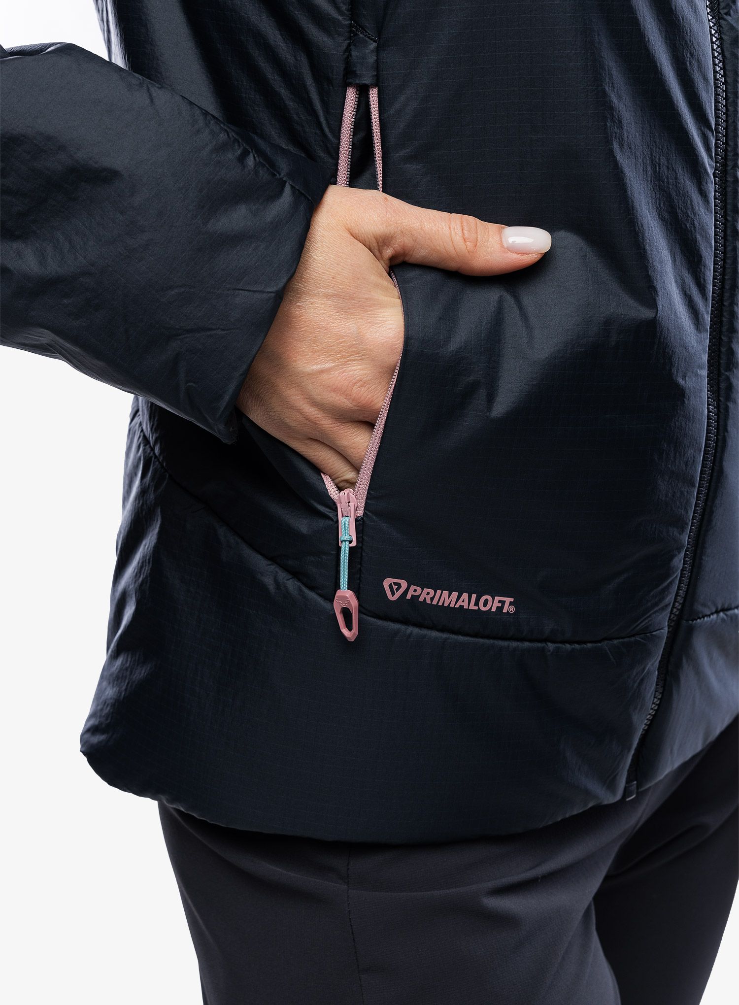 Ženska jakna za turno smučanje Dynafit Radical PRL Hood Jacket - blueberry/mokarosa