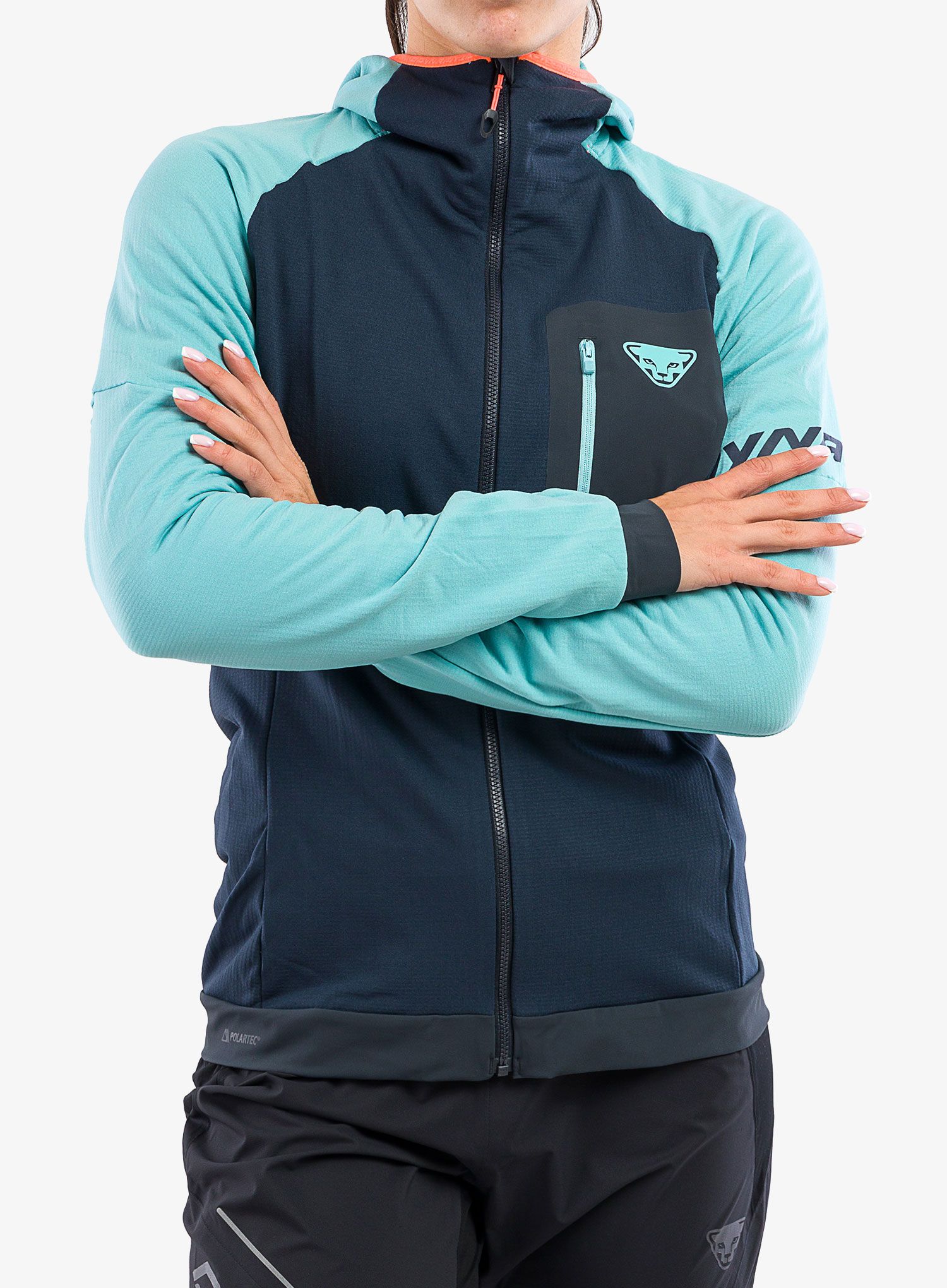 Ženski flis Dynafit Radical Polartec Hooded Jacket - marine blue/blueberry