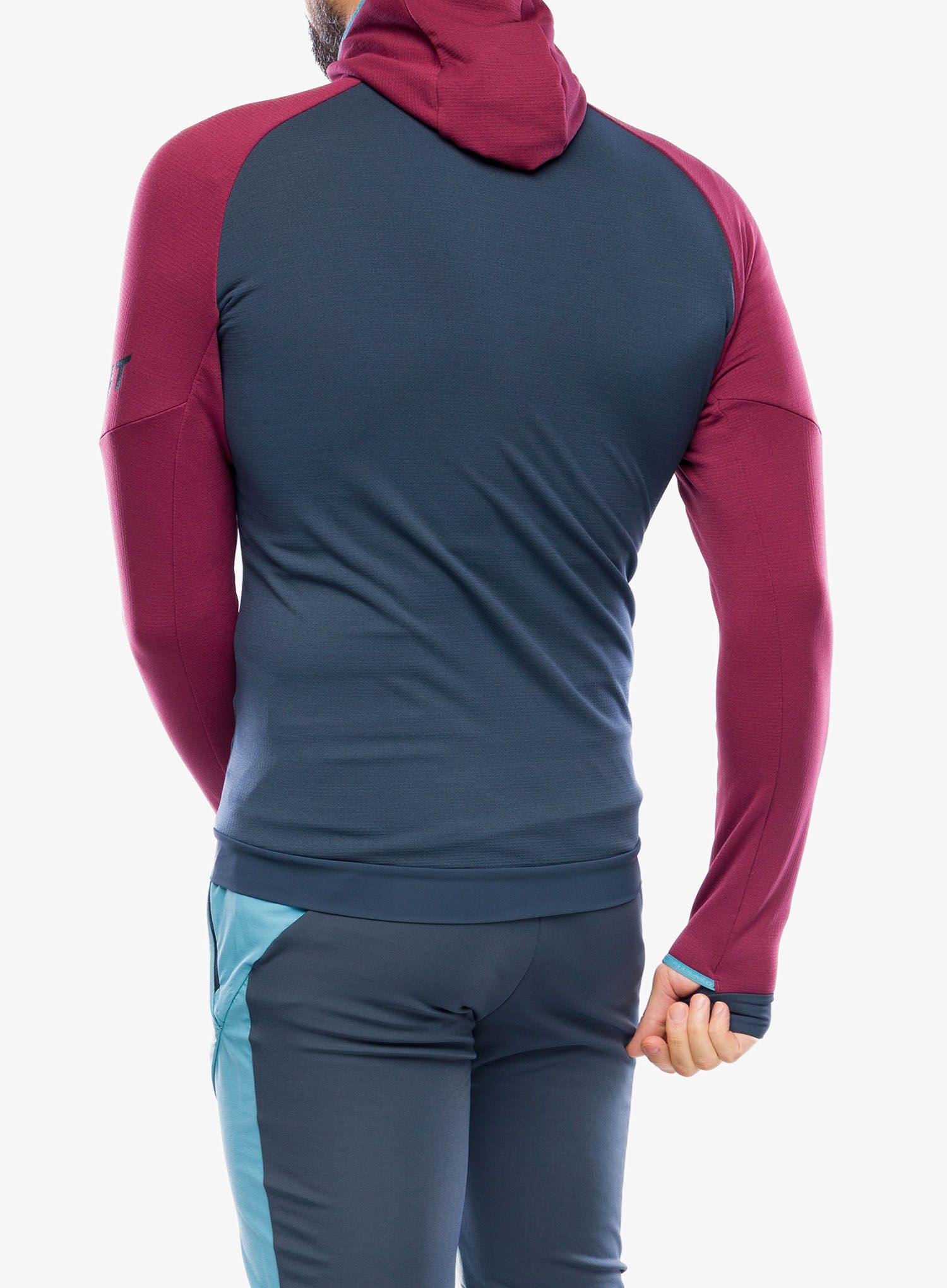 Jopica s kapuco Dynafit Radical Polartec Hooded Jacket - burgundy