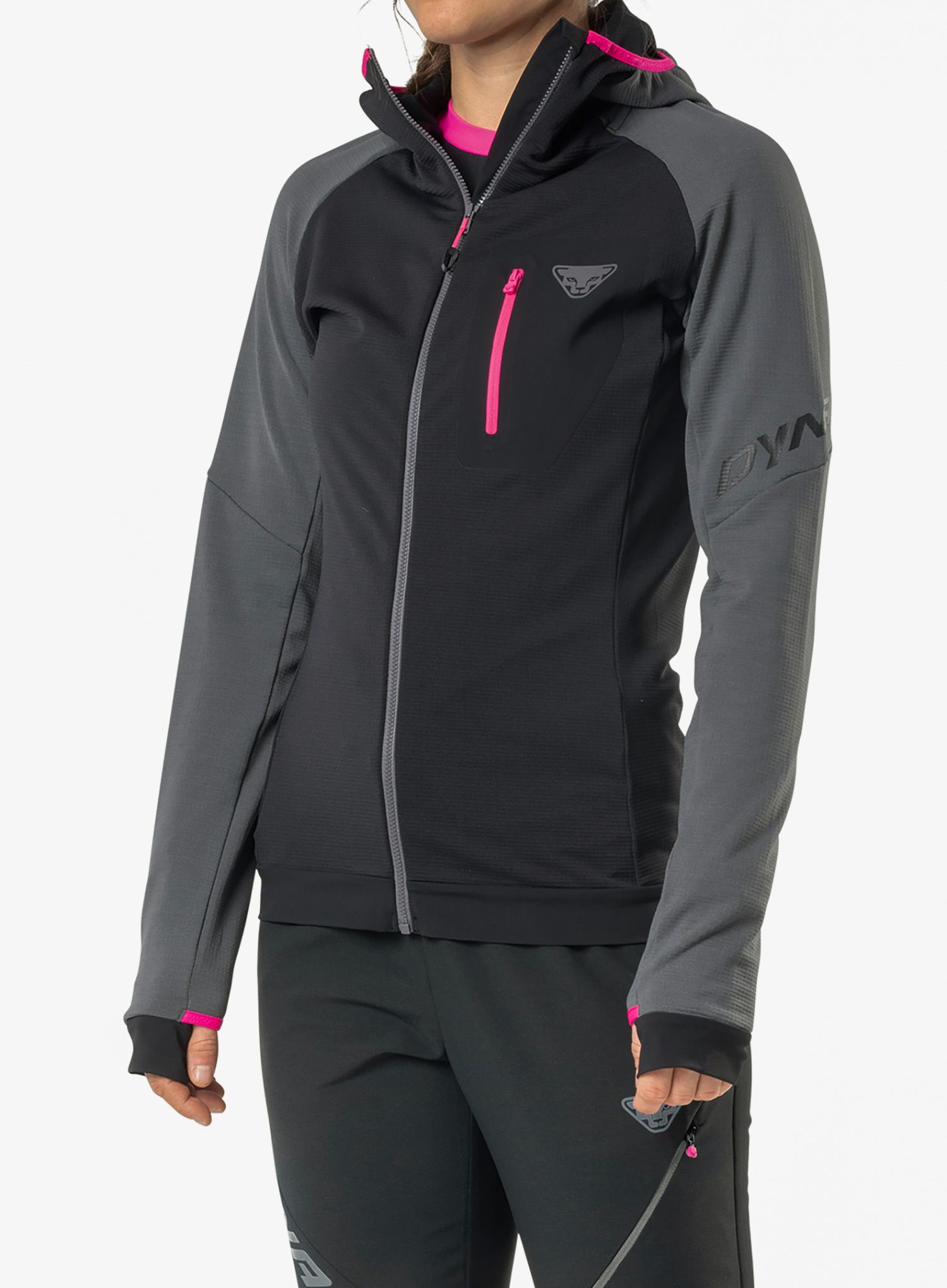 Ženski flis Dynafit Radical Polartec Hooded Jacket - magnet/black out