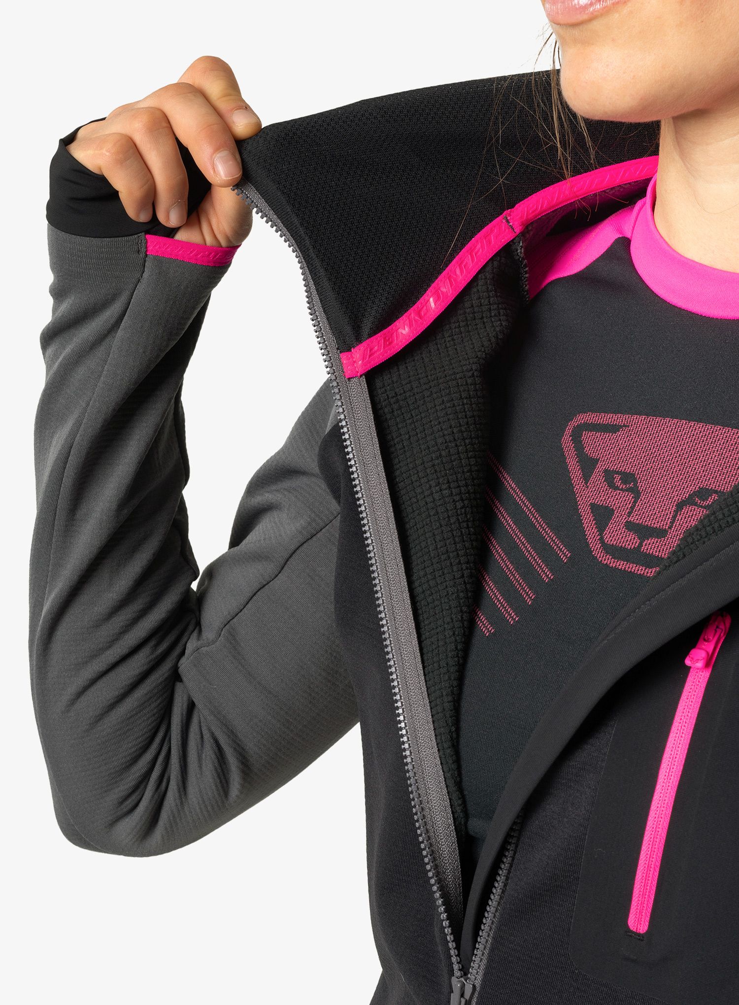 Ženski flis Dynafit Radical Polartec Hooded Jacket - magnet/black out