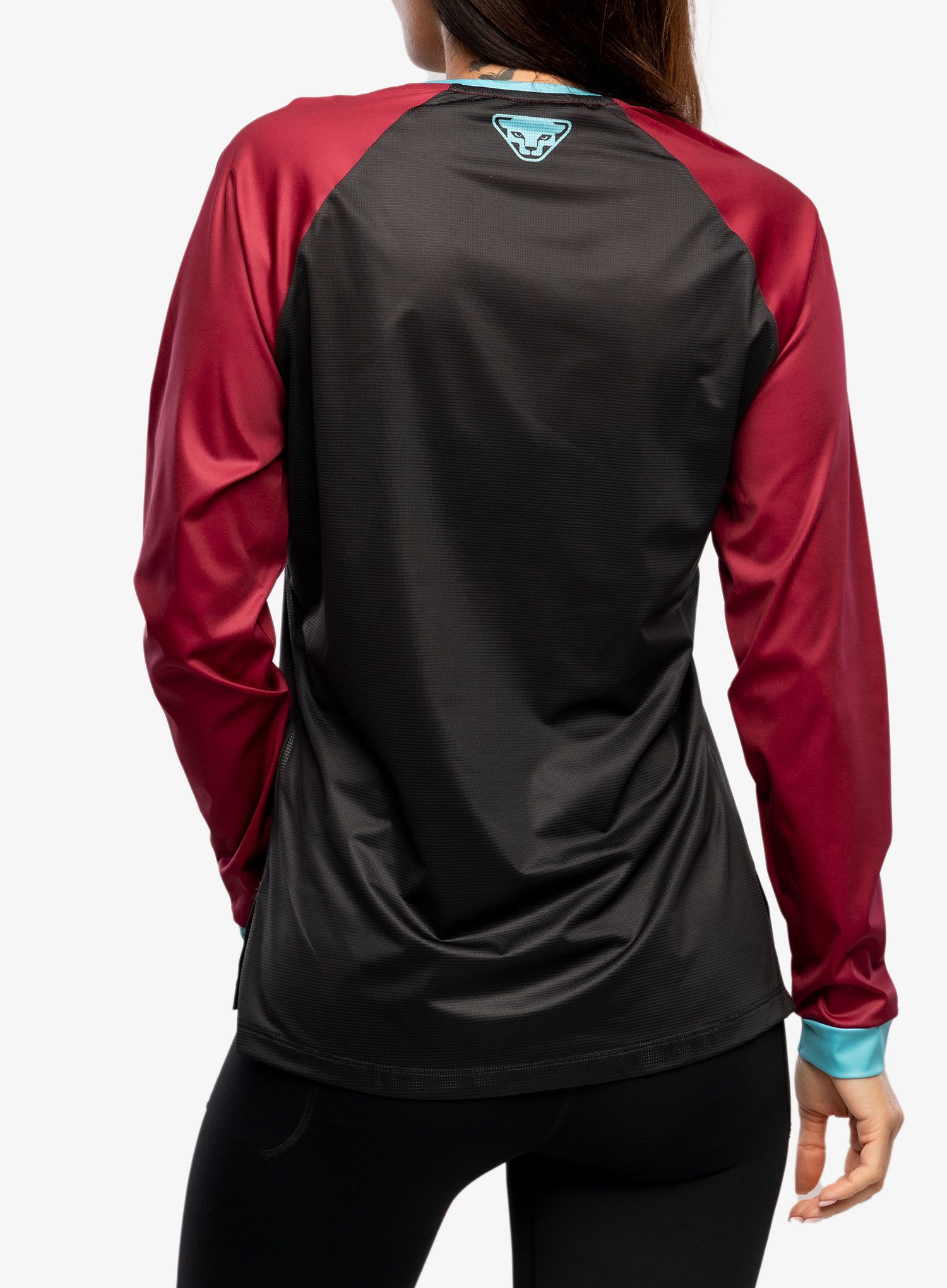 Ženska kolesarska jopa Dynafit Ride L/S  - black out beet red