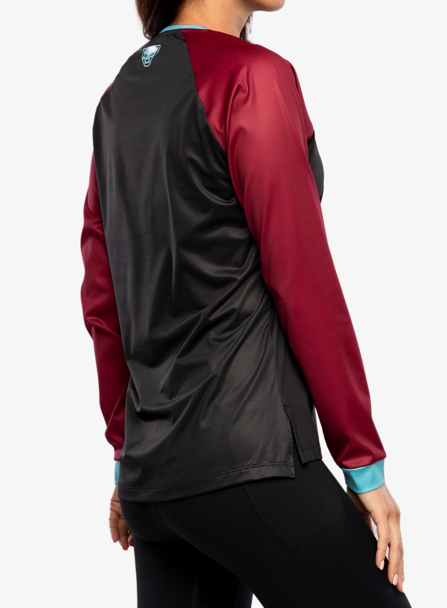 Ženska kolesarska jopa Dynafit Ride L/S  - black out beet red