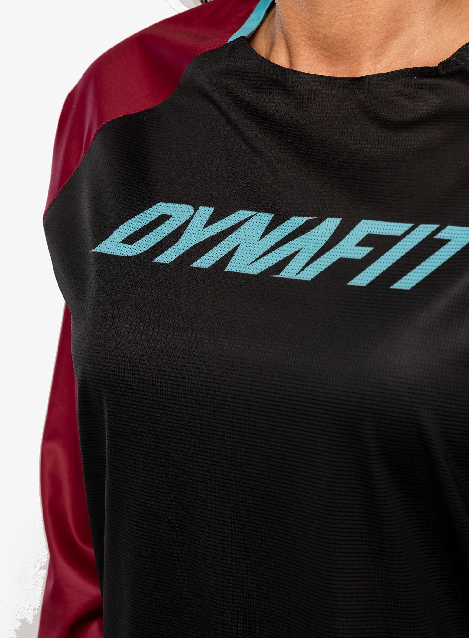Ženska kolesarska jopa Dynafit Ride L/S  - black out beet red