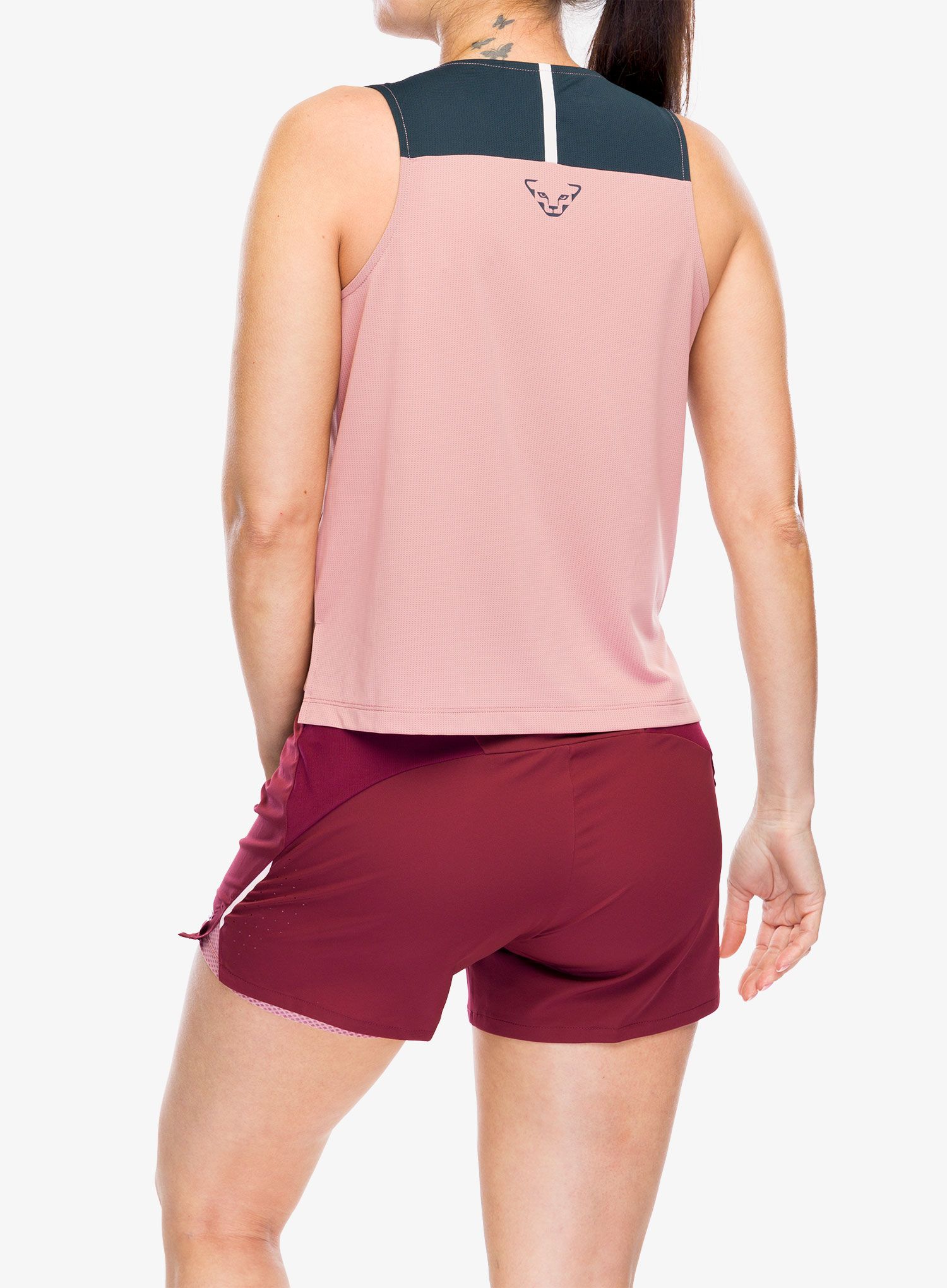 Ženski top Dynafit Sky Crop Top - mokarosa