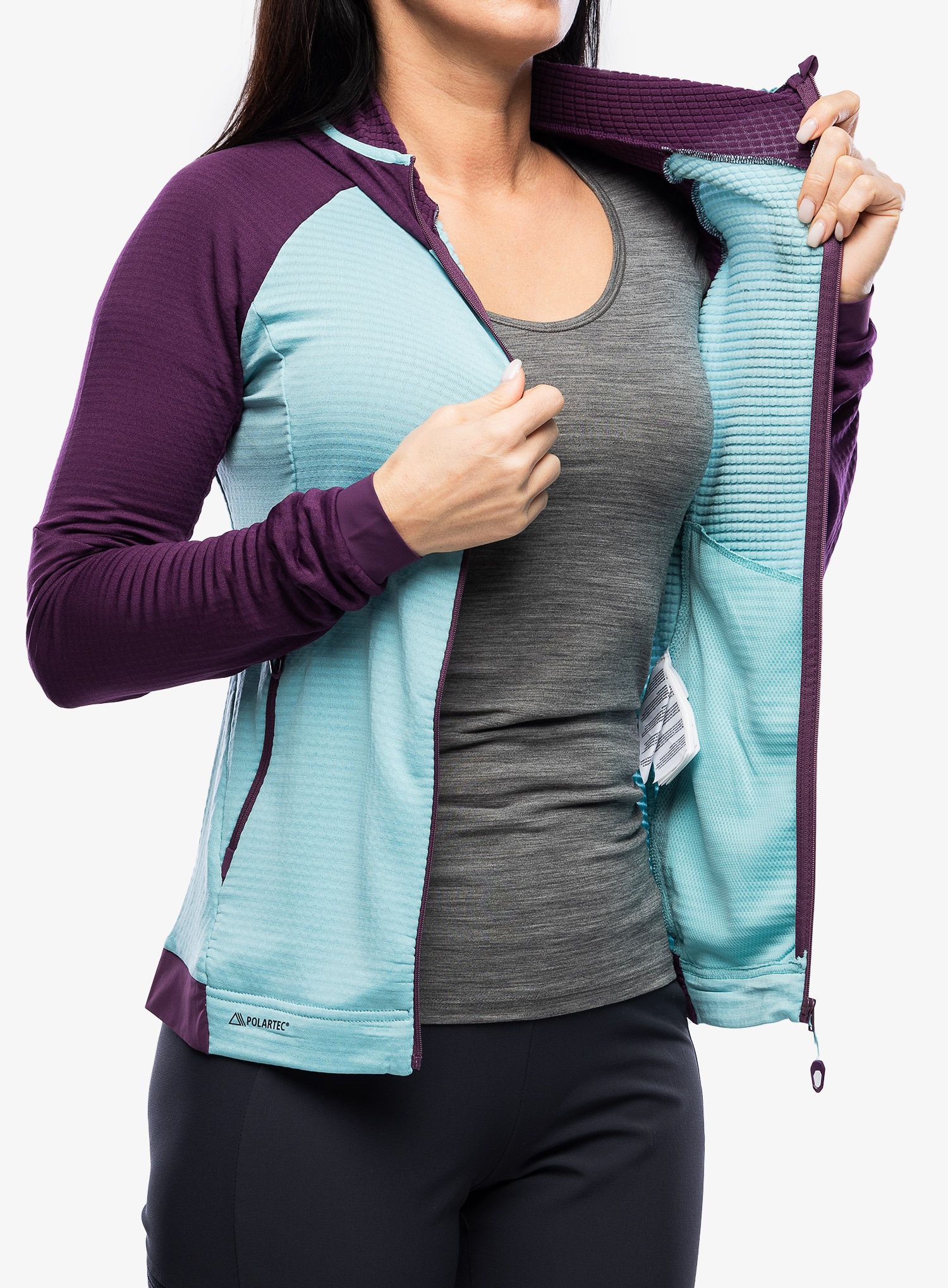 Ženska jopa s kapuco Dynafit Speed Polartec Hooded Jacket - royal purple