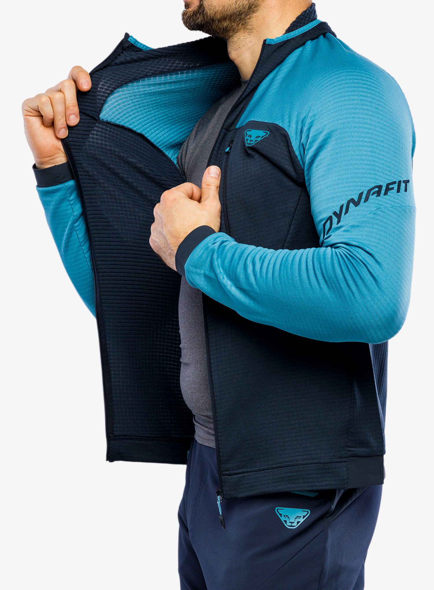 Flis Dynafit Speed Ptc Hooded Jk - storm blue