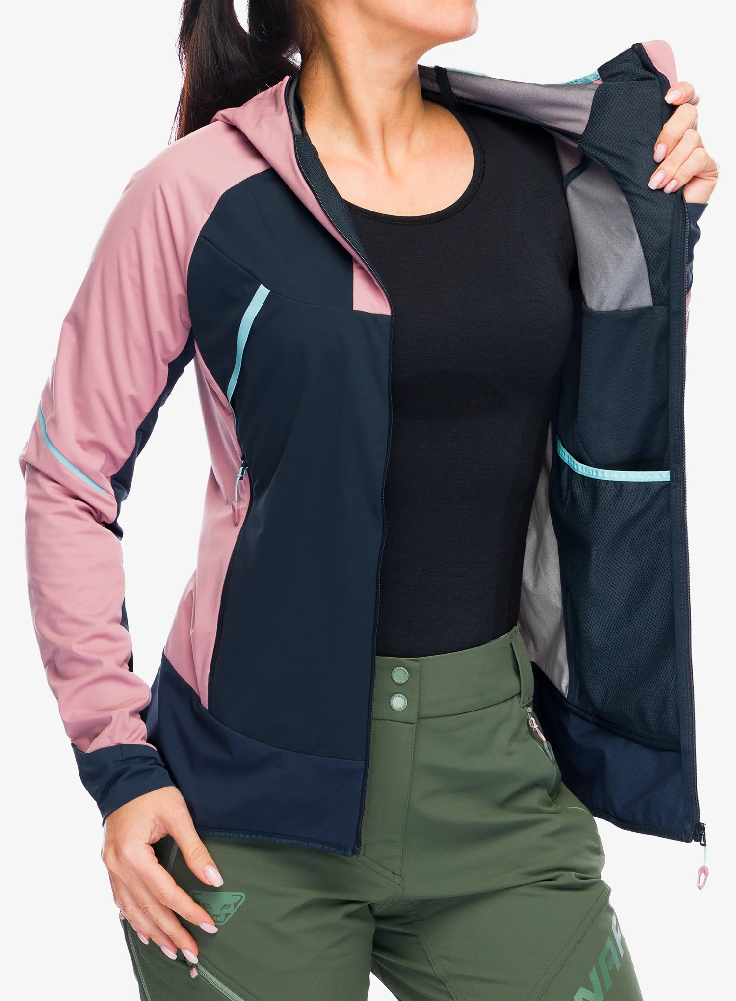 Ženska jakna za turno smučanje Dynafit Speed Softshell Jacket - mokarosa