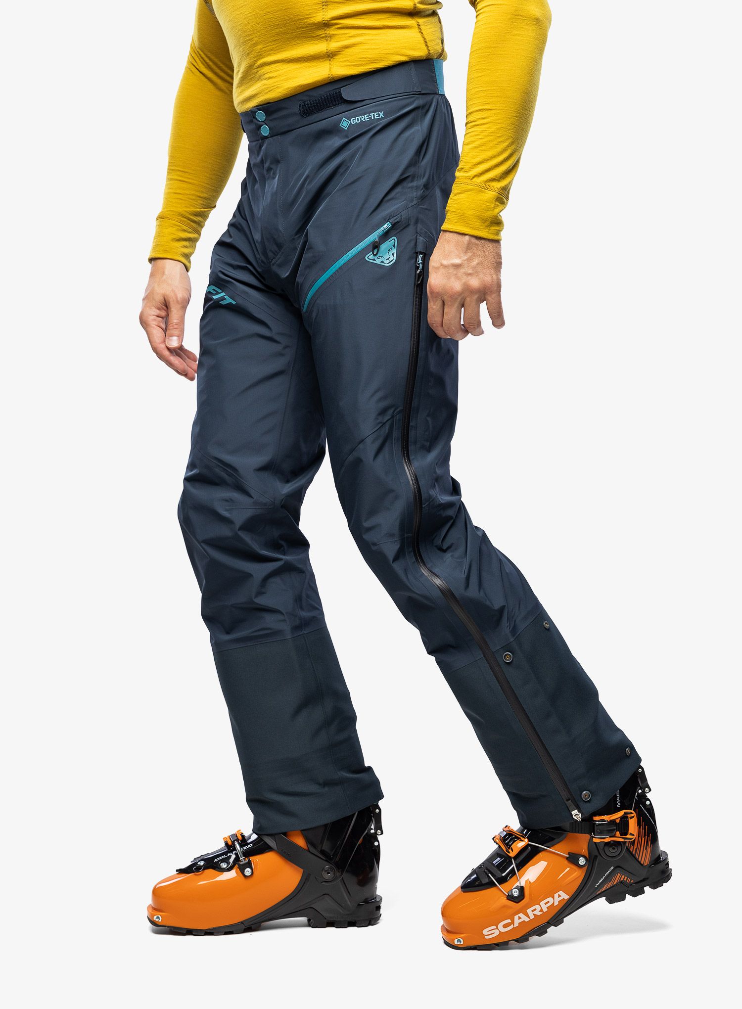 GORE TEX hlače Dynafit TLT GTX Overpant - blueberry/storm blue
