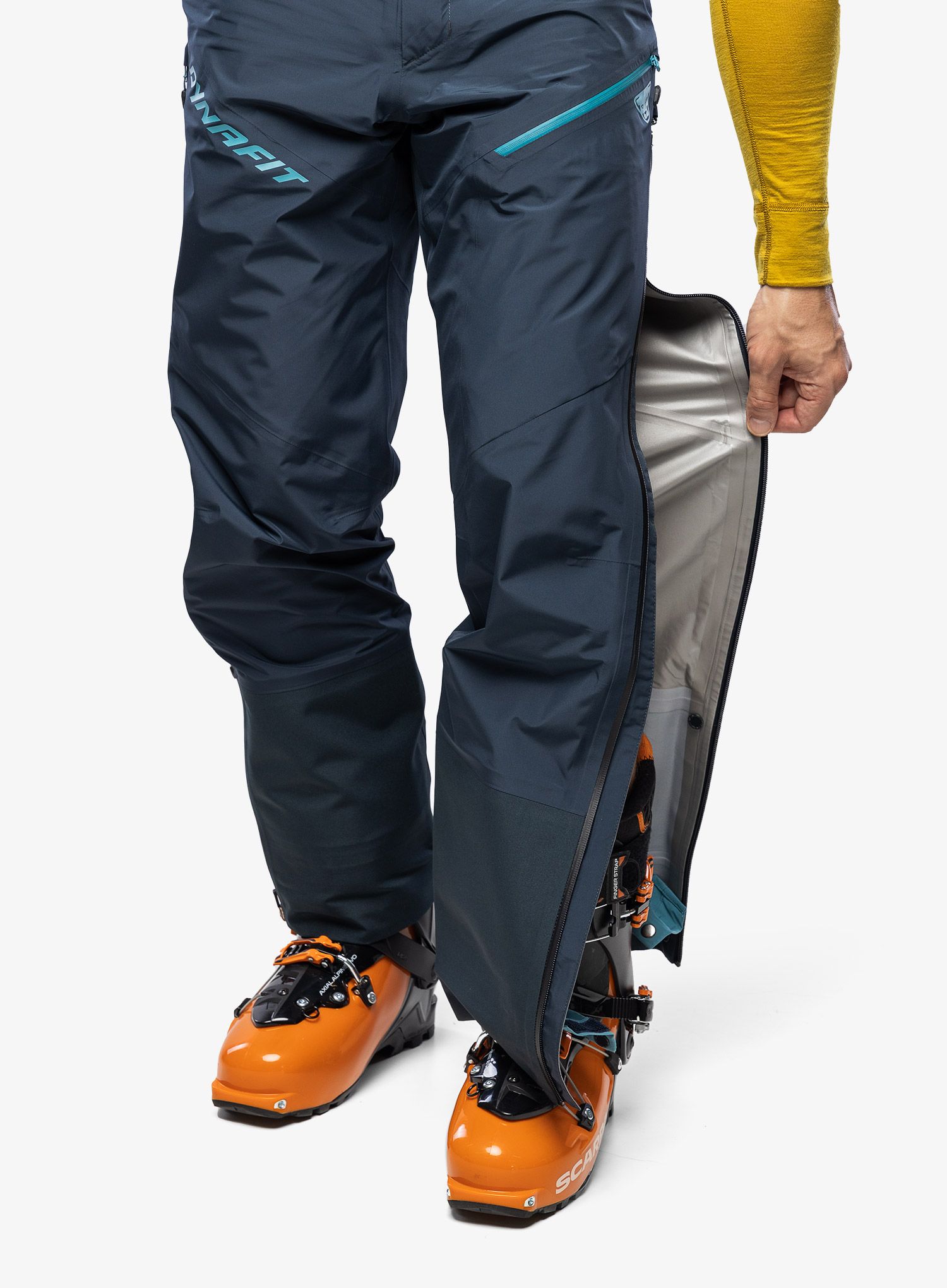 GORE TEX hlače Dynafit TLT GTX Overpant - blueberry/storm blue