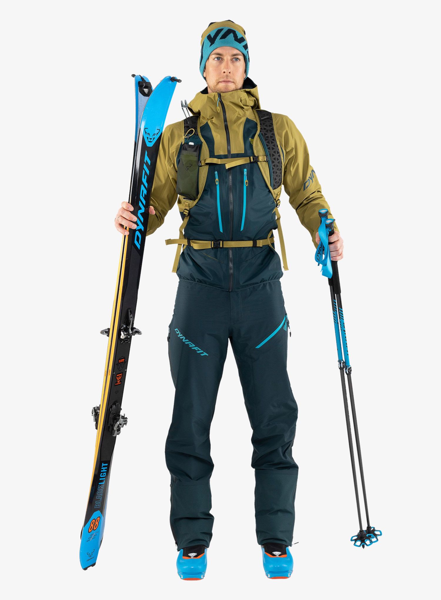 GORE TEX hlače Dynafit TLT GTX Overpant - blueberry/storm blue