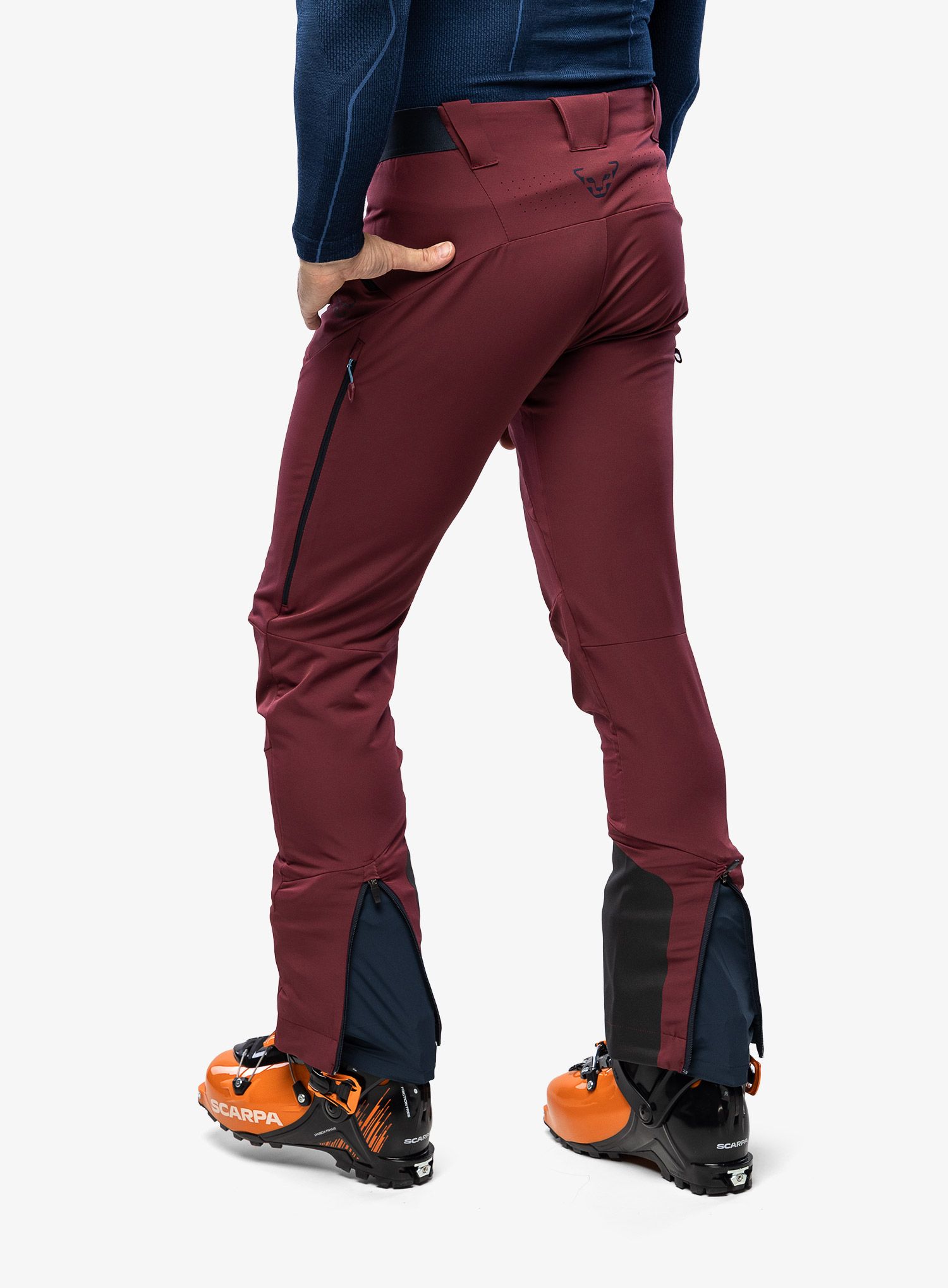 Hlače za turno smučanje Dynafit TLT Touring Dynastretch Pants - burgundy
