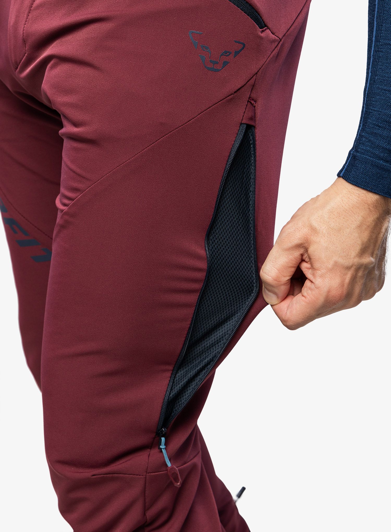 Hlače za turno smučanje Dynafit TLT Touring Dynastretch Pants - burgundy