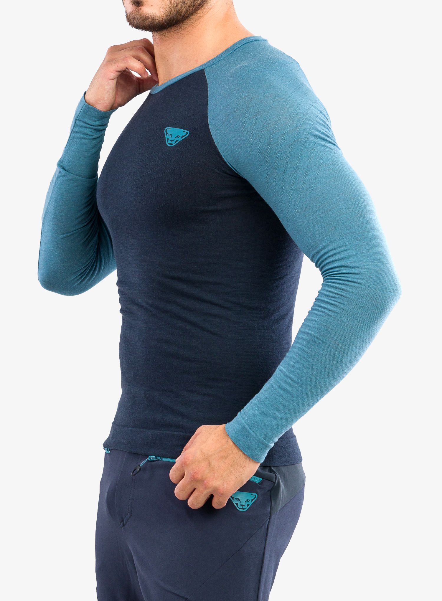 Termo flis jopa Dynafit Tour Light Merino L/S tee - storm blue