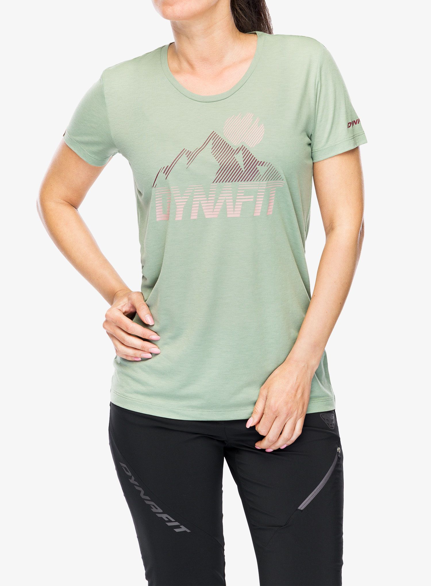 Ženska športna majica Dynafit Transalper Graphic S/S Tee - sage