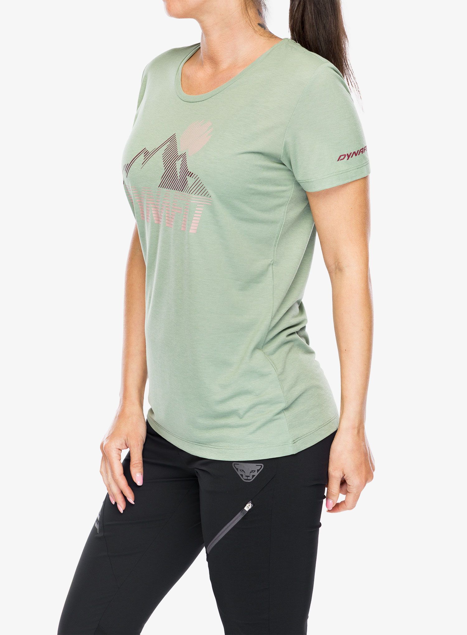 Ženska športna majica Dynafit Transalper Graphic S/S Tee - sage