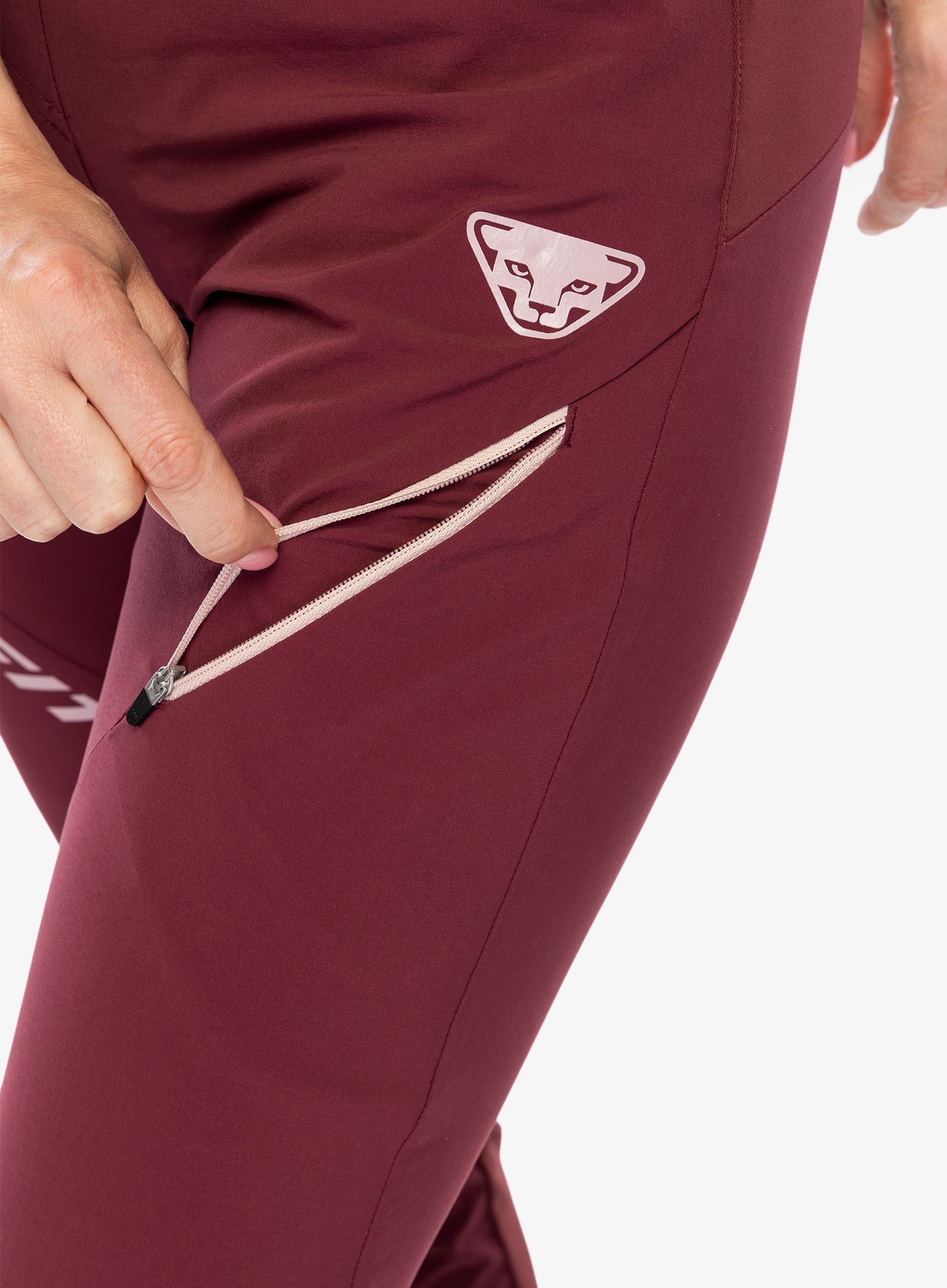Ženske pohodniške hlače Dynafit Transalper Hybrid Pants - burgundy