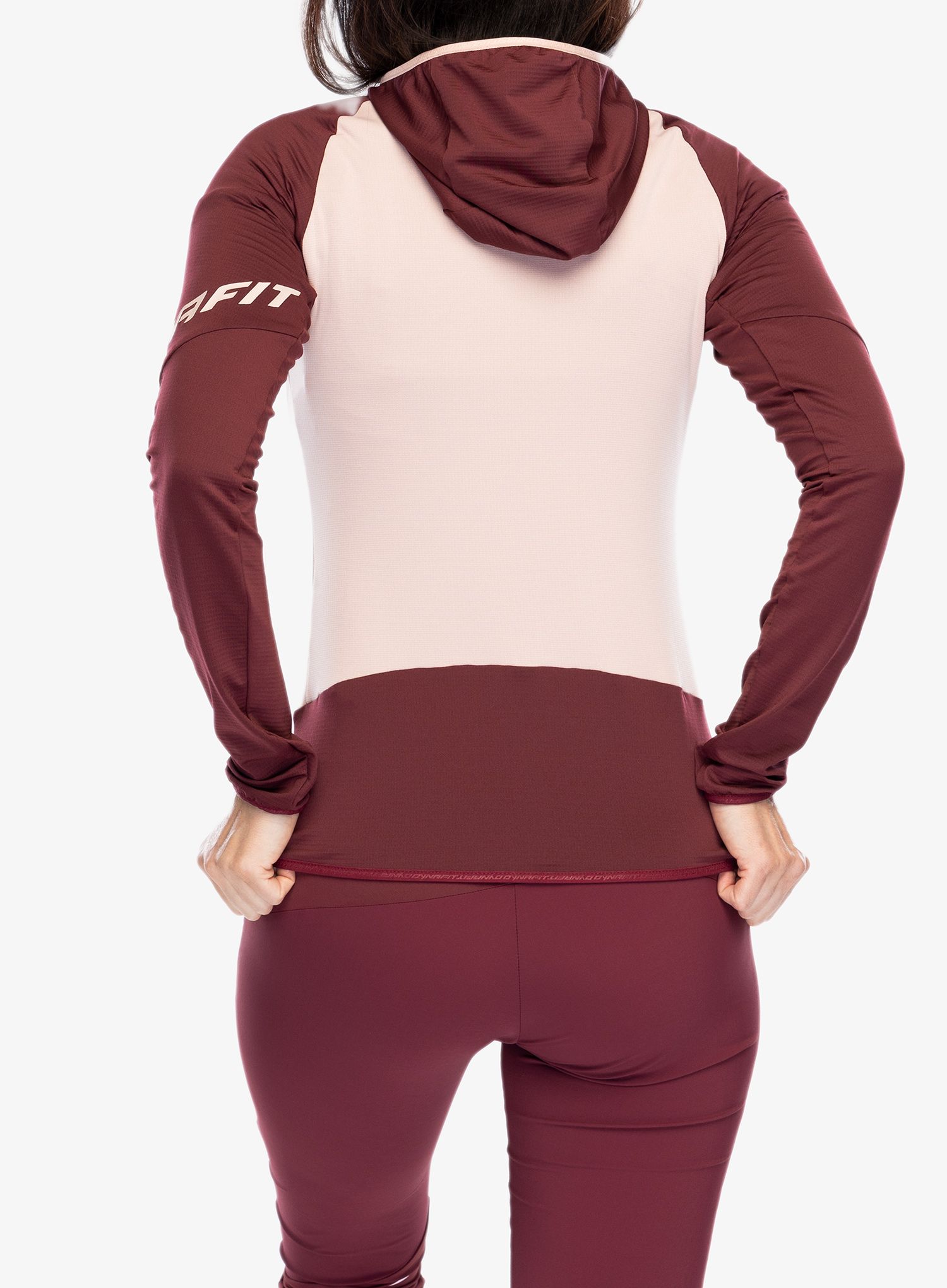 Ženska jopica s kapuco Dynafit Transalper Light PTC Hoody - burgundy