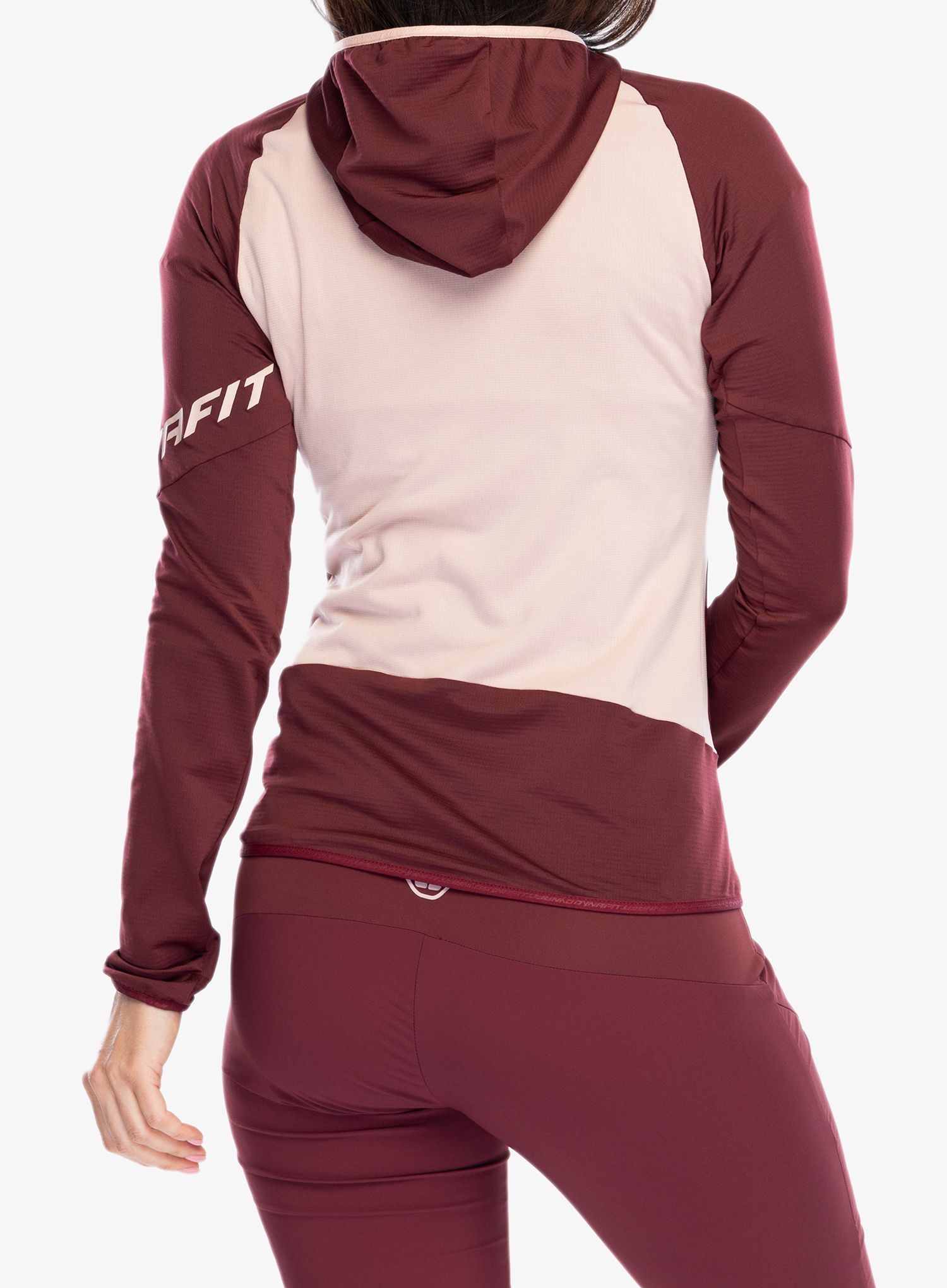 Ženska jopica s kapuco Dynafit Transalper Light PTC Hoody - burgundy