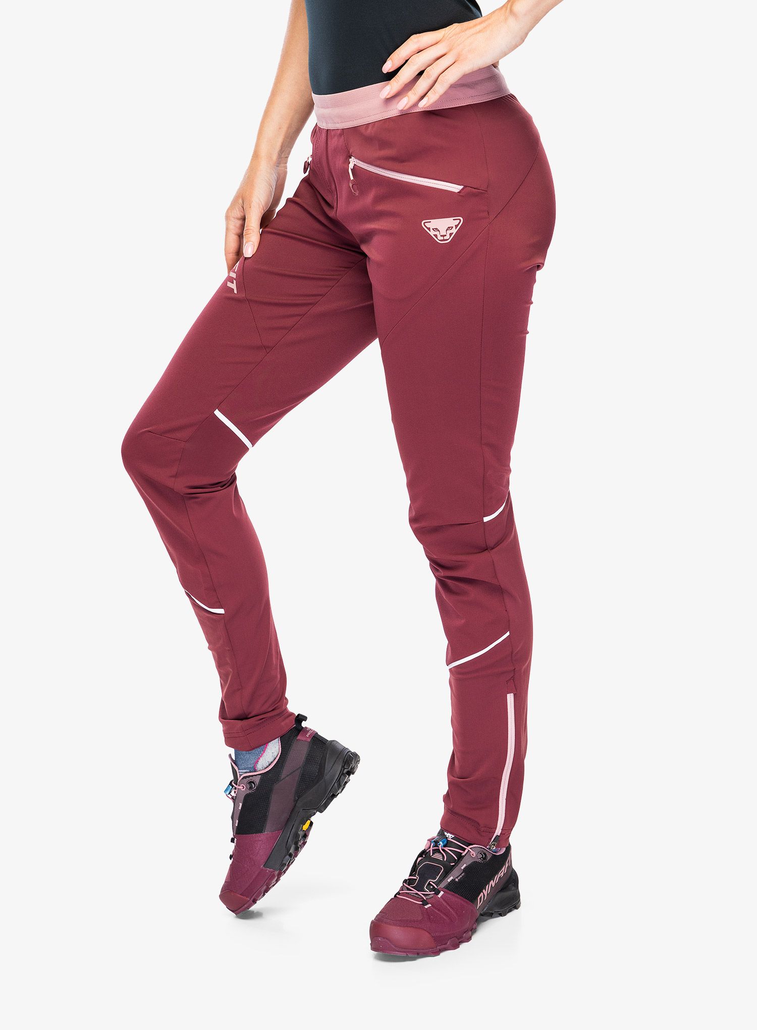 Ženske softshell hlače Dynafit Transalper Warm Pant - burgundy