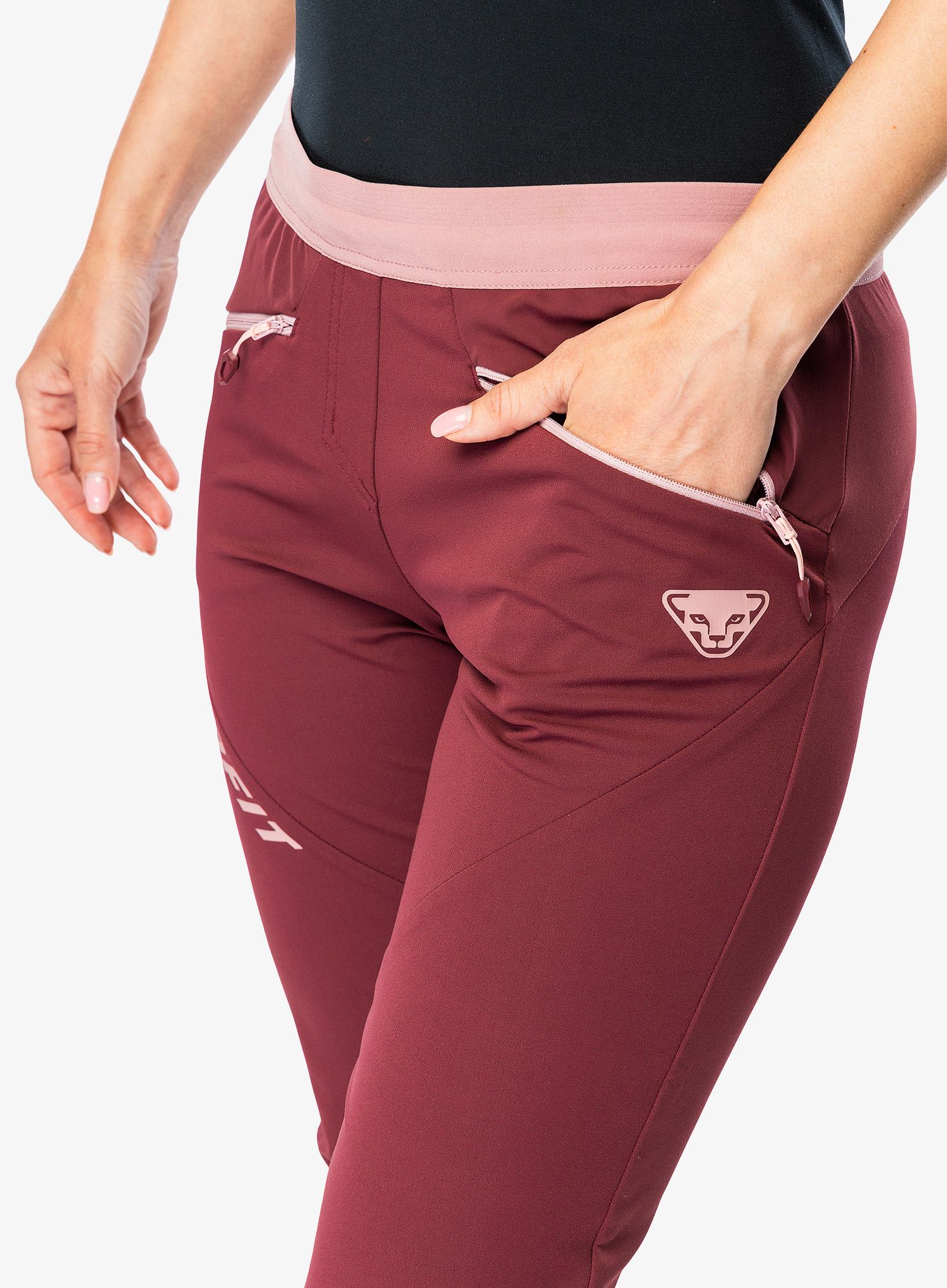 Ženske softshell hlače Dynafit Transalper Warm Pant - burgundy