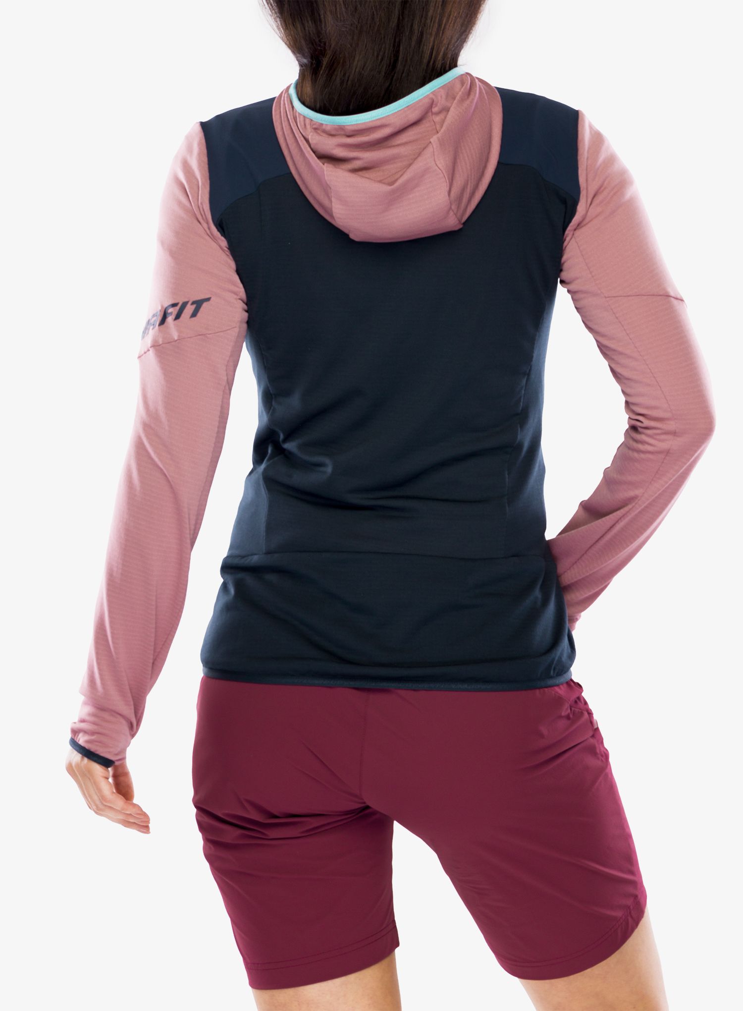 Ženska jopica Dynafit Traverse Ptc Hooded JKT - mokarosa