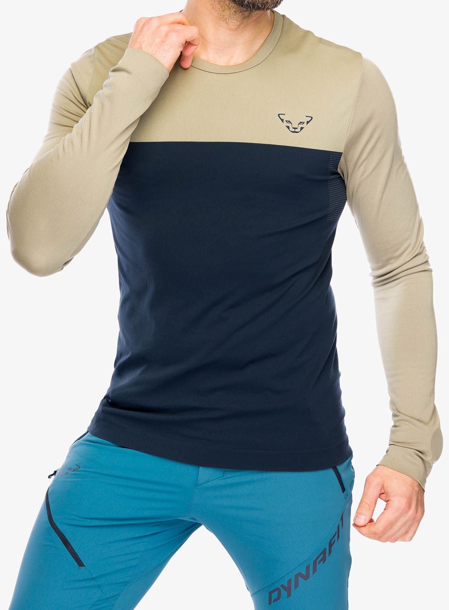 Majica z dolgimi rokavi Dynafit Traverse S-Tech Longsleeve - blueberry/rock khaki