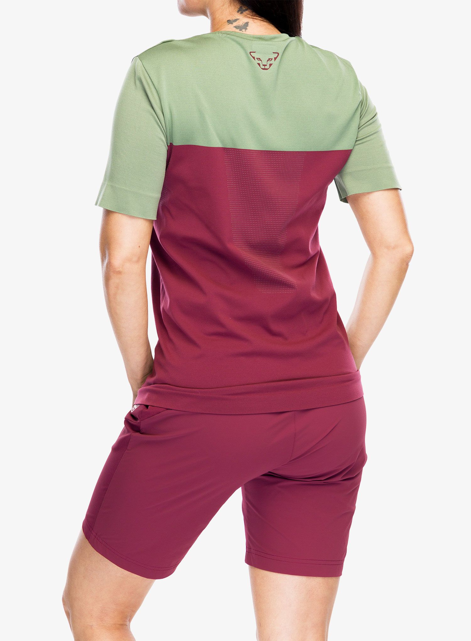 Ženska športna majica Dynafit Traverse S-Tech S/S Tee - burgundy