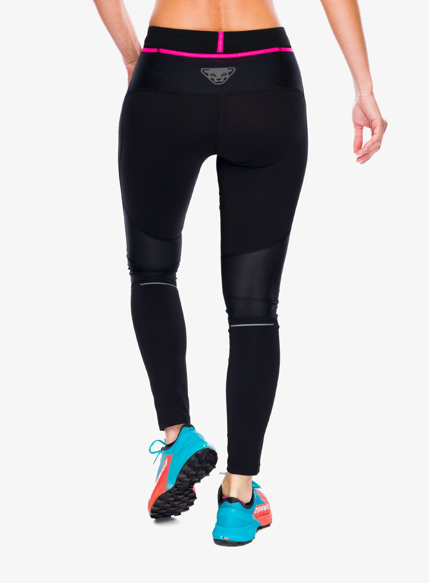 Ženske tekaške pajkice Dynafit Ultra Long Tights - black out/pink