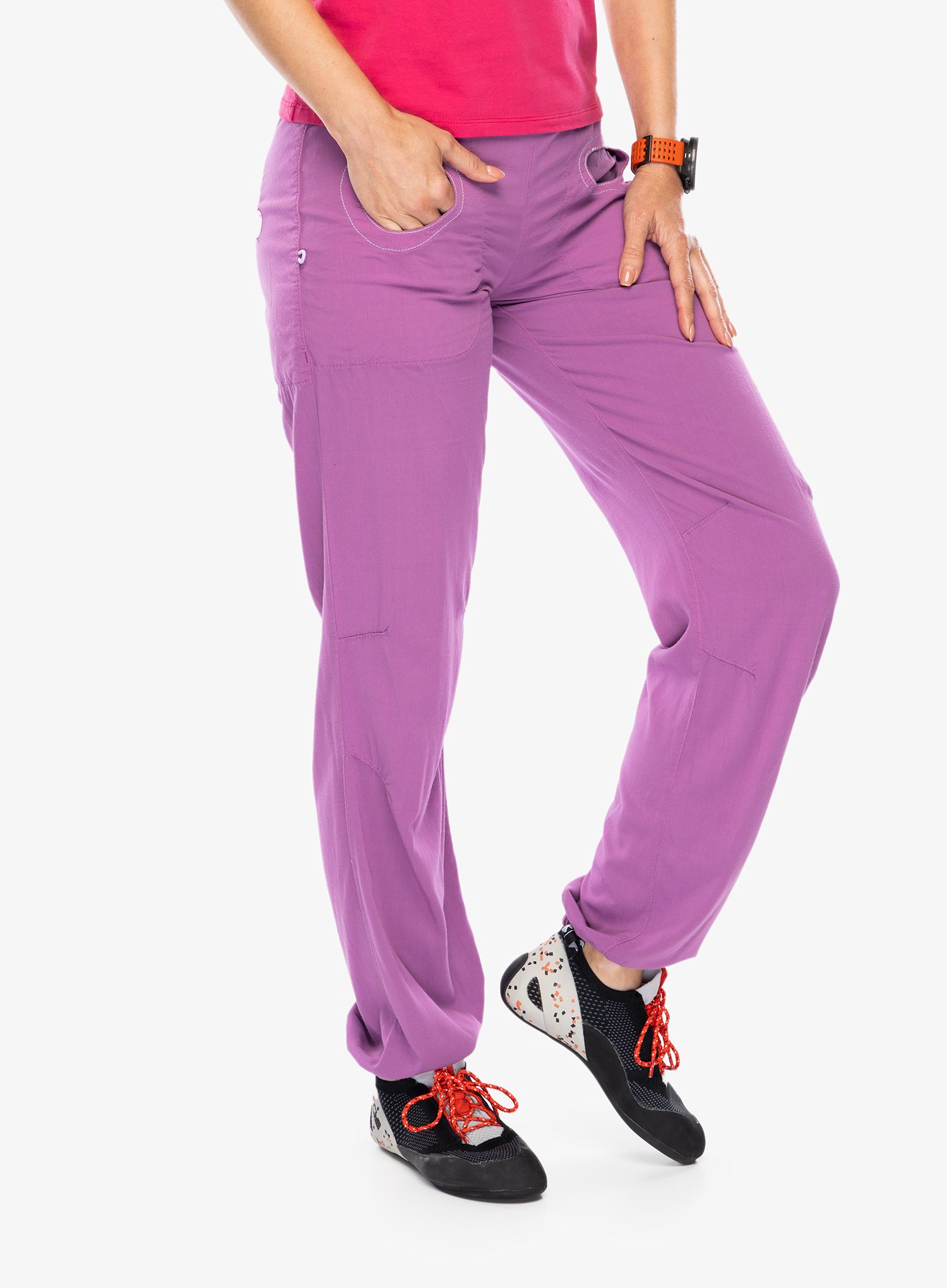 Ženske plezalne hlače E9 N-Onda-Bb - amythist