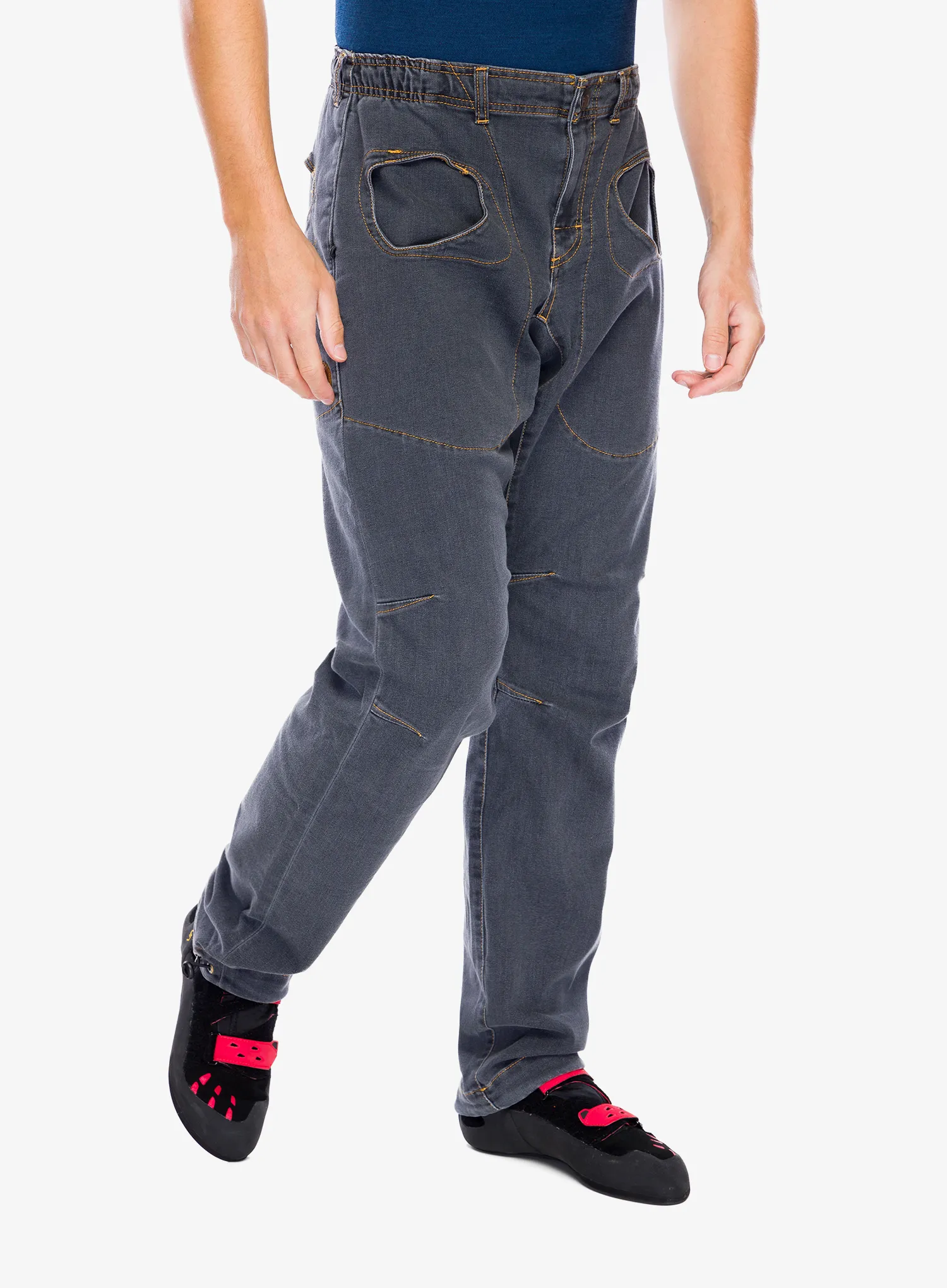 Plezalne hlače E9 Rondo Denim 2.3 - grey
