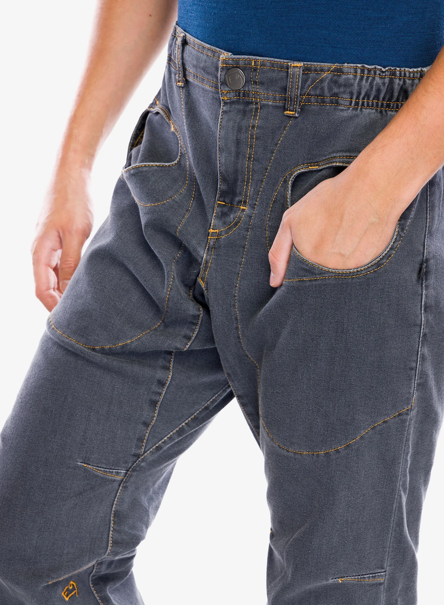 Plezalne hlače E9 Rondo Denim 2.3 - grey