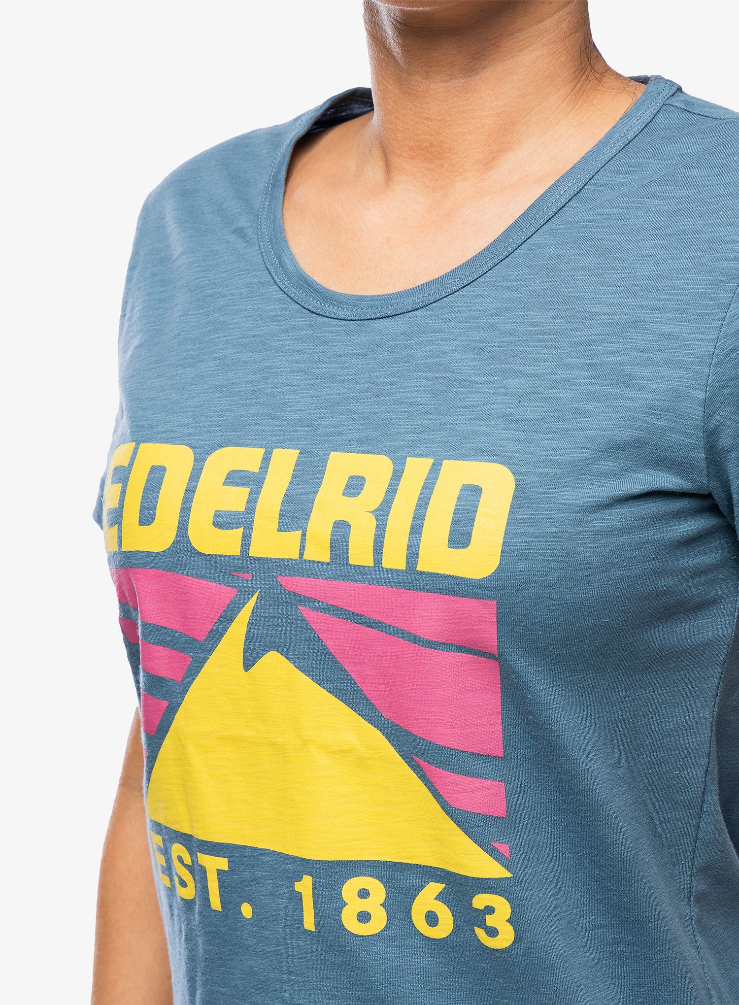 Ženska bombažna majica Edelrid Highball T-Shirt V - petrol
