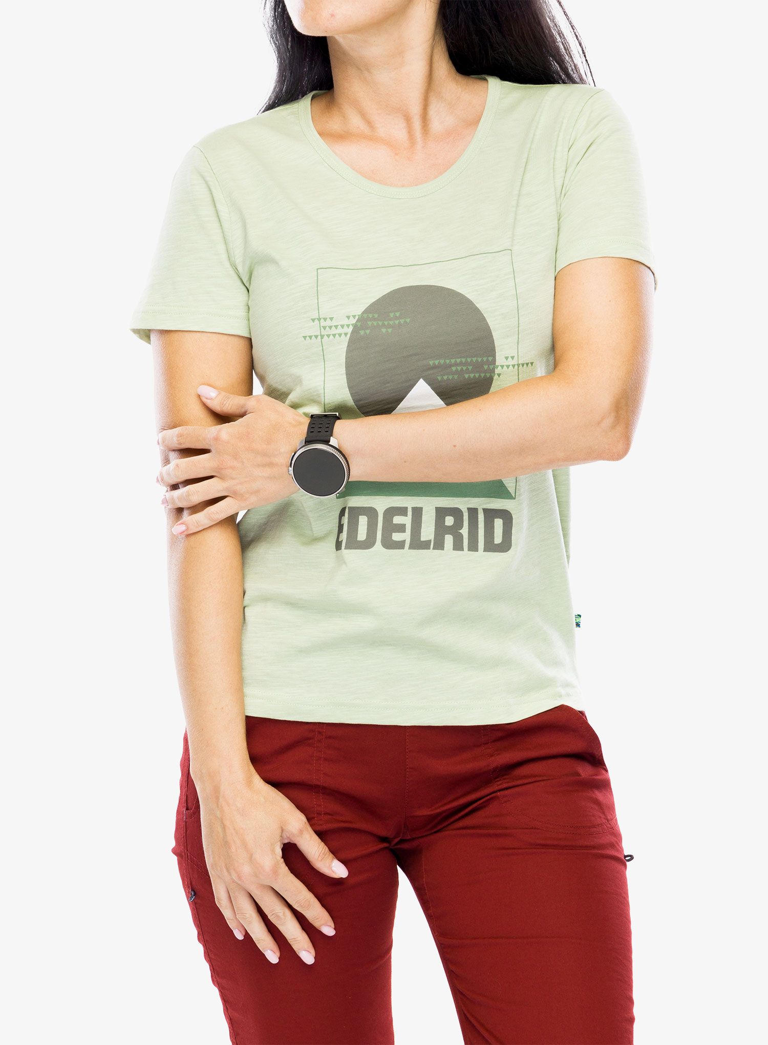 Ženska bombažna majica Edelrid Highball Wo T-Shirt V - mint