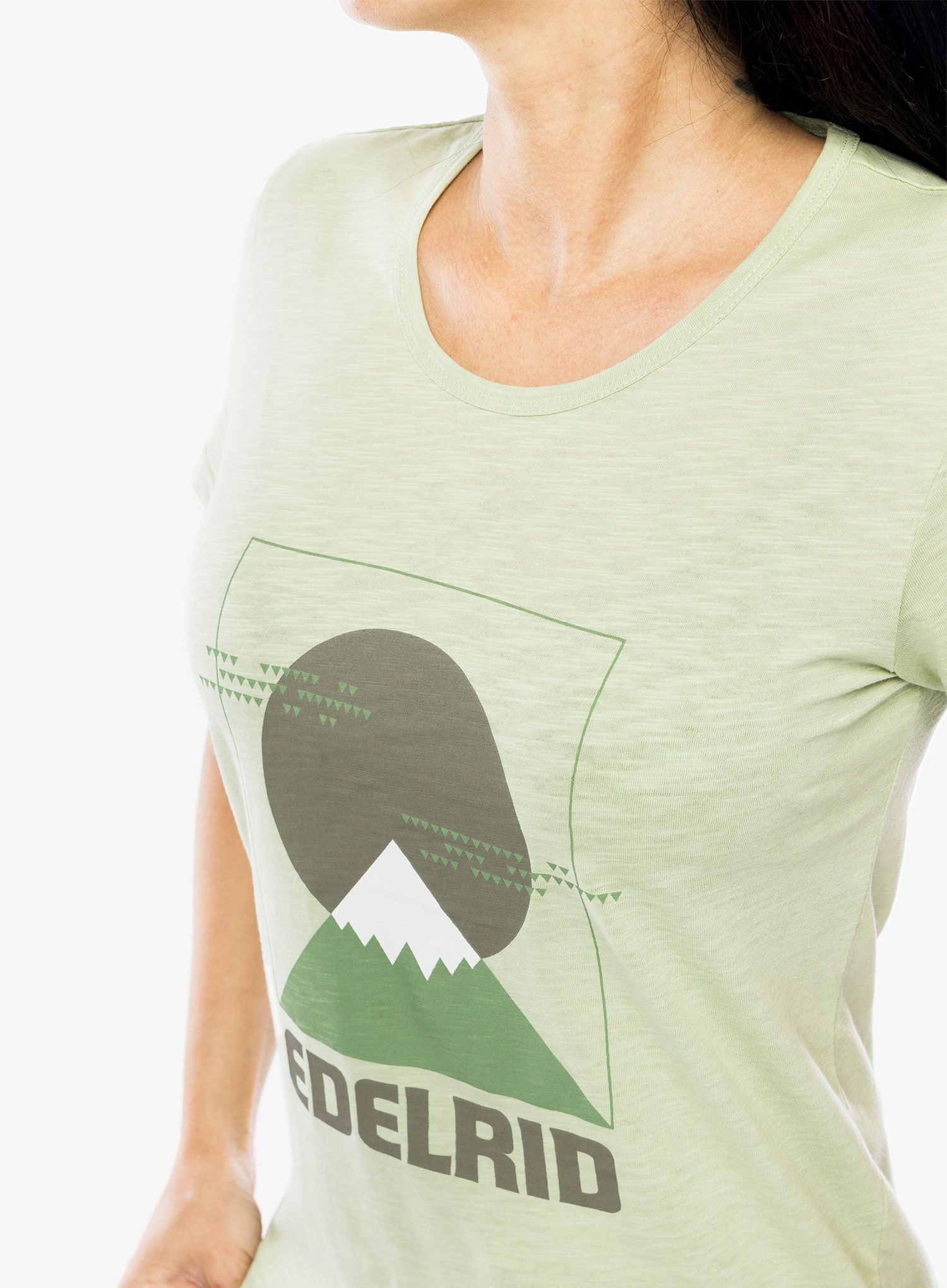 Ženska bombažna majica Edelrid Highball Wo T-Shirt V - mint