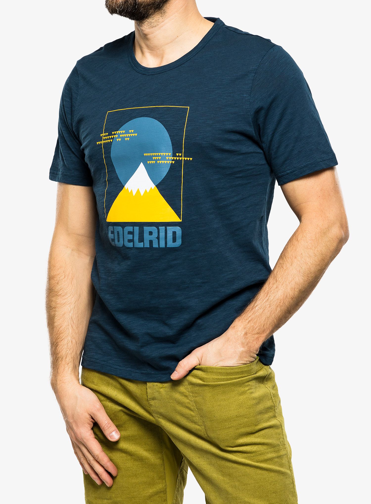Bombažna majica Edelrid Me Highball T-Shirt IV - blueberry