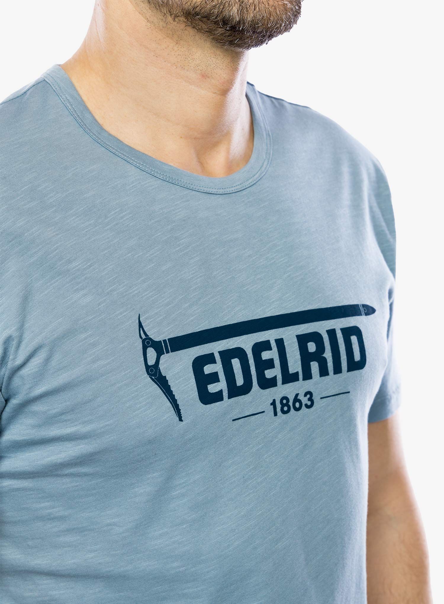 Bombažna majica Edelrid Me Highball T-Shirt IV - dove blue