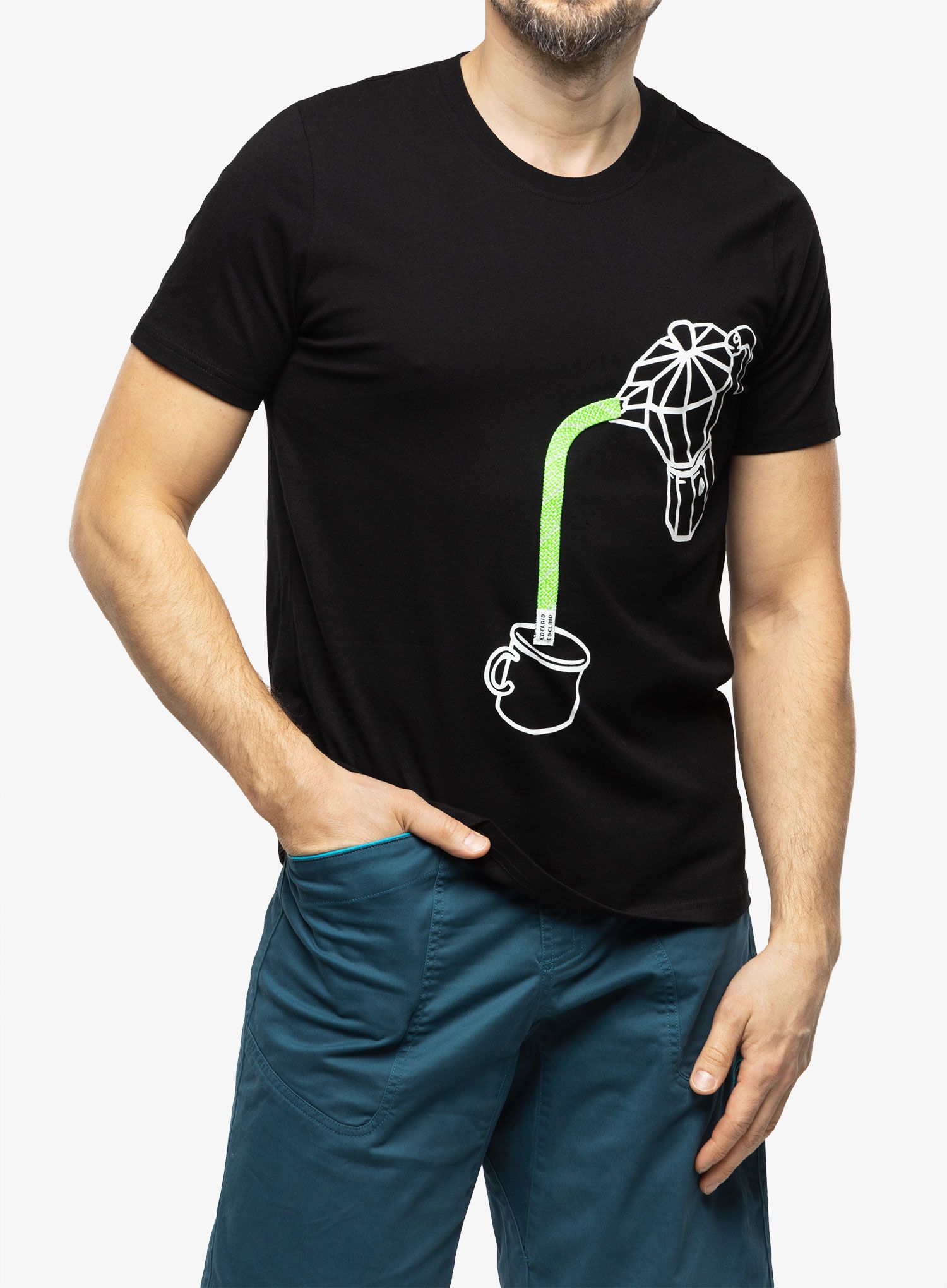 Bombažna majica Edelrid Rope T - coffee pot